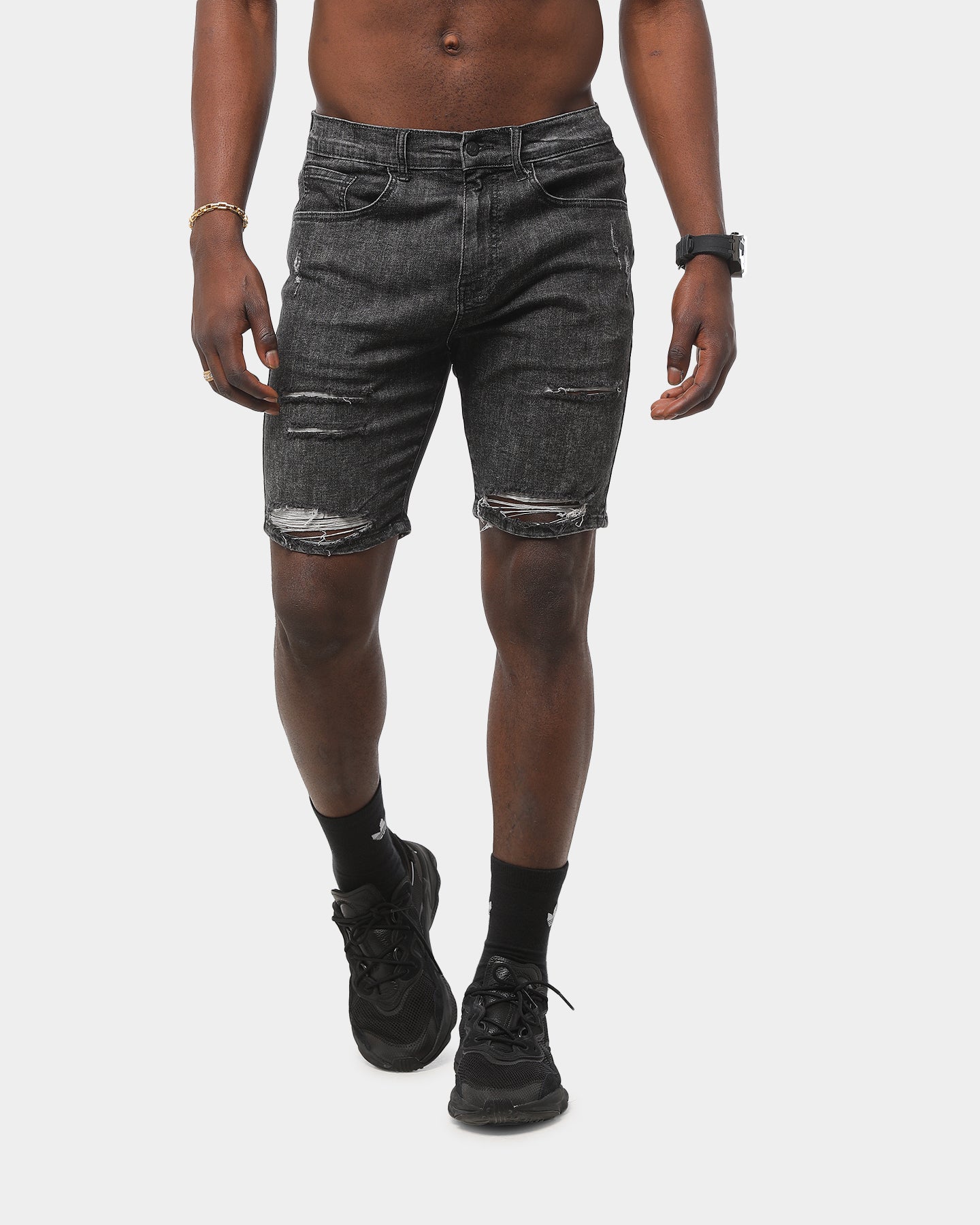 Saint Morta Thrashed Short Black Stonewash