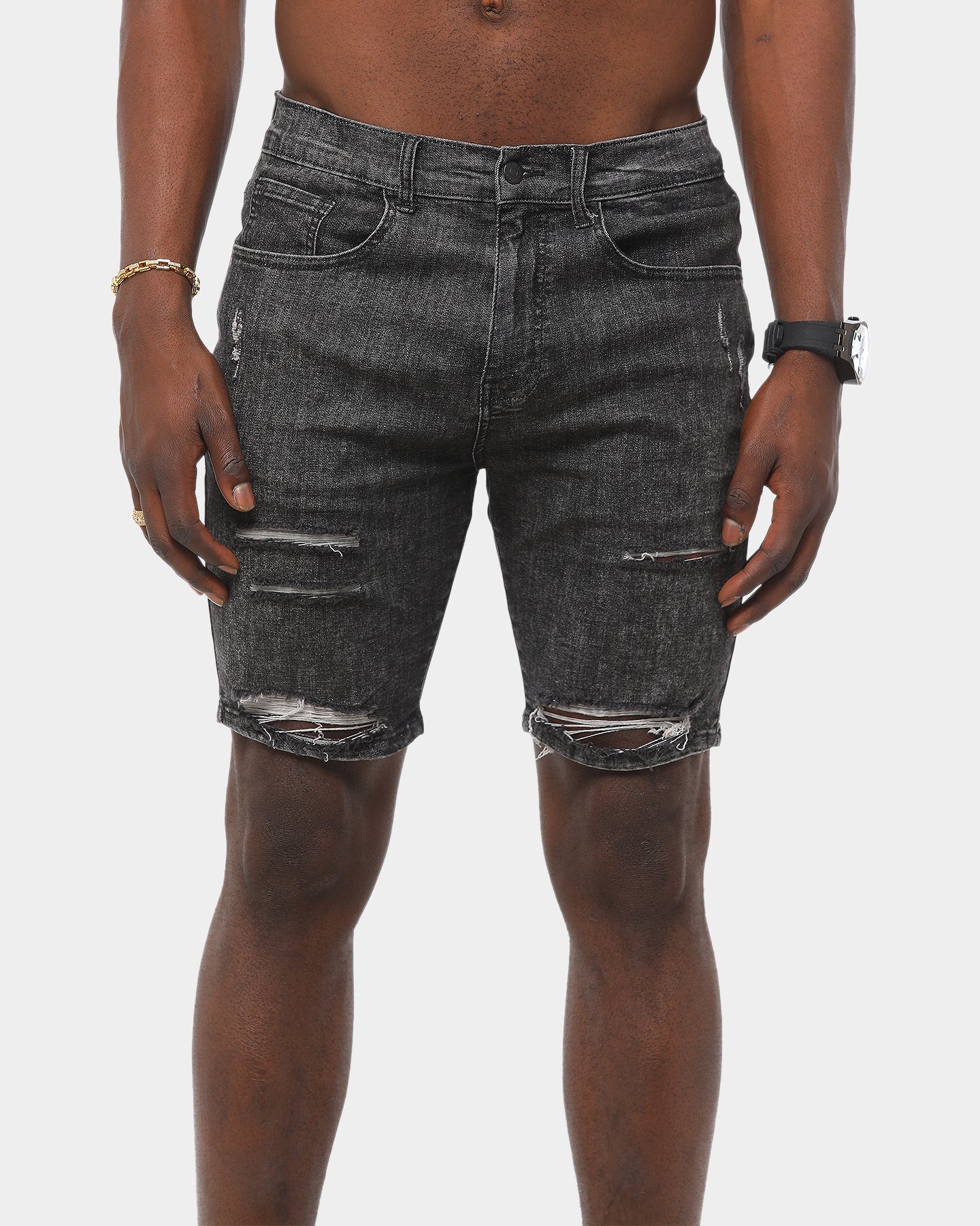 Saint Morta Thrashed Short Black Stonewash