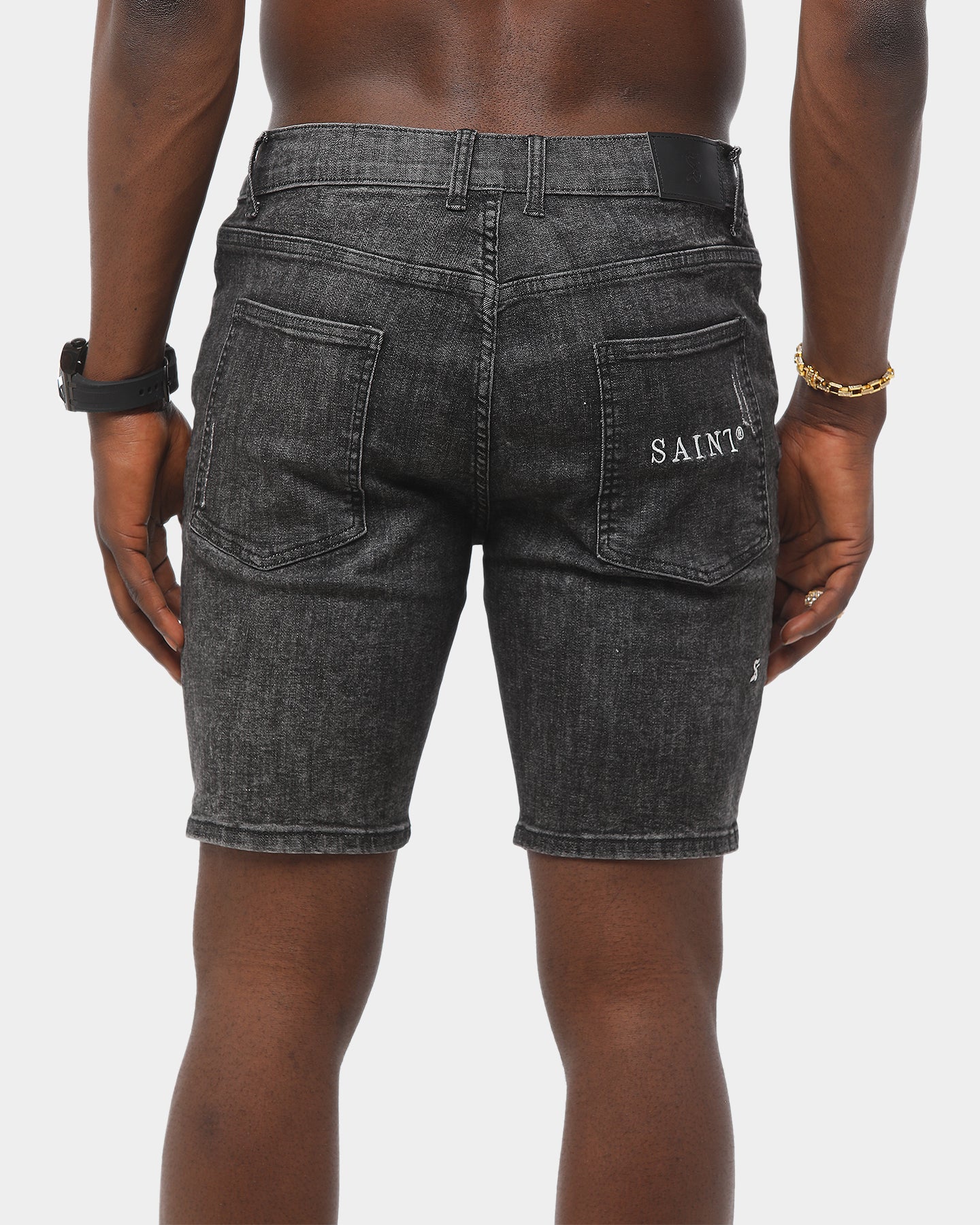 Saint Morta Thrashed Short Black Stonewash