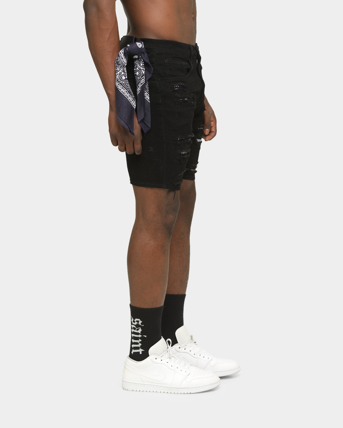 Saint Morta Bandana Summum Shorts Black/Navy