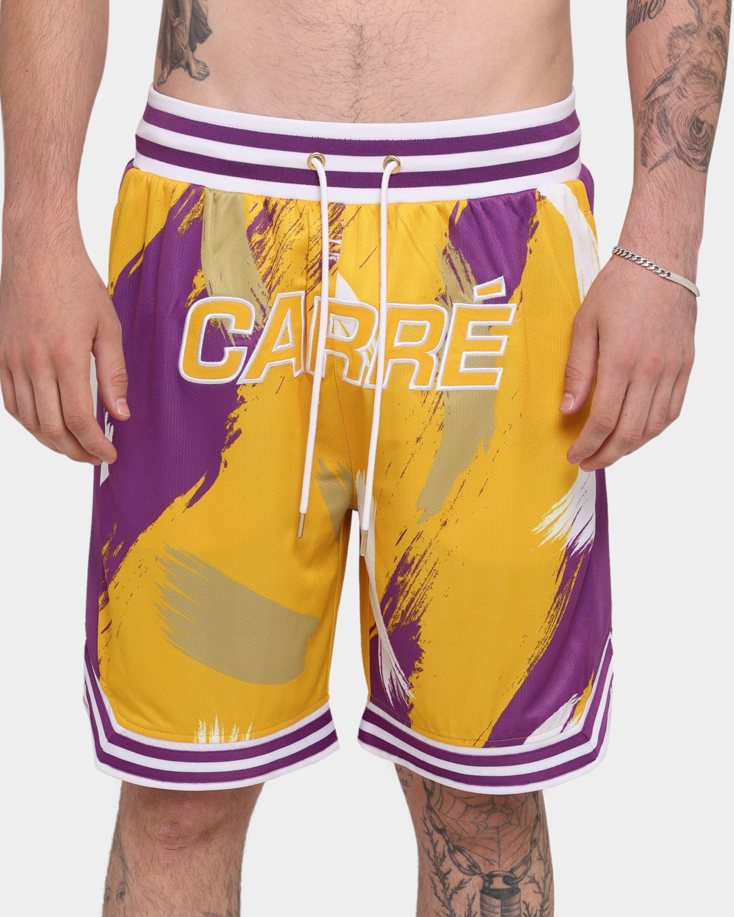 Carré Retro Ball Short Yellow/Purple/W