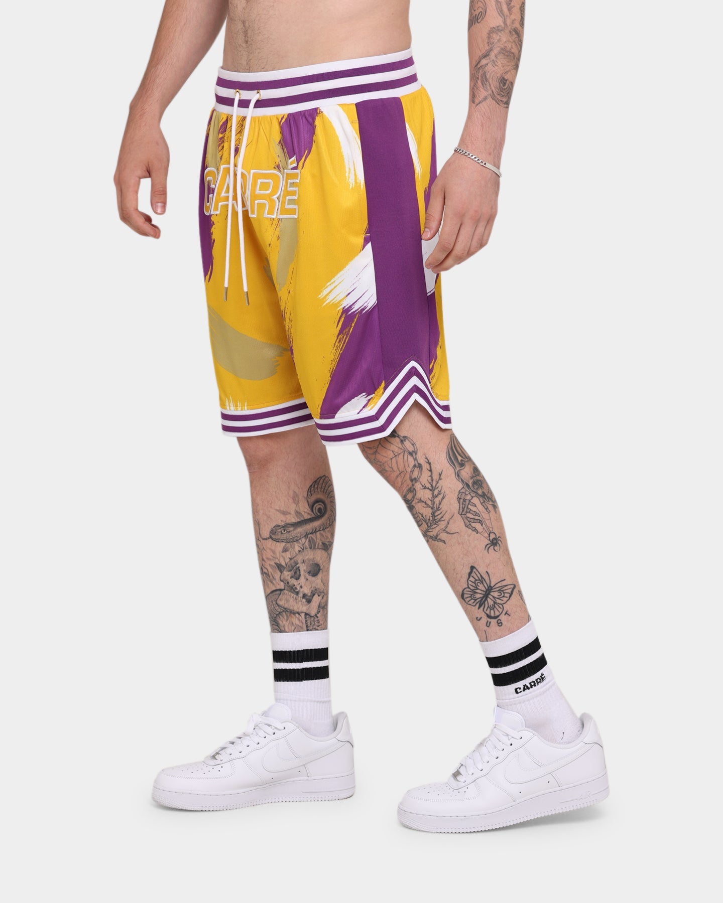 Carré Retro Ball Short Yellow/Purple/W