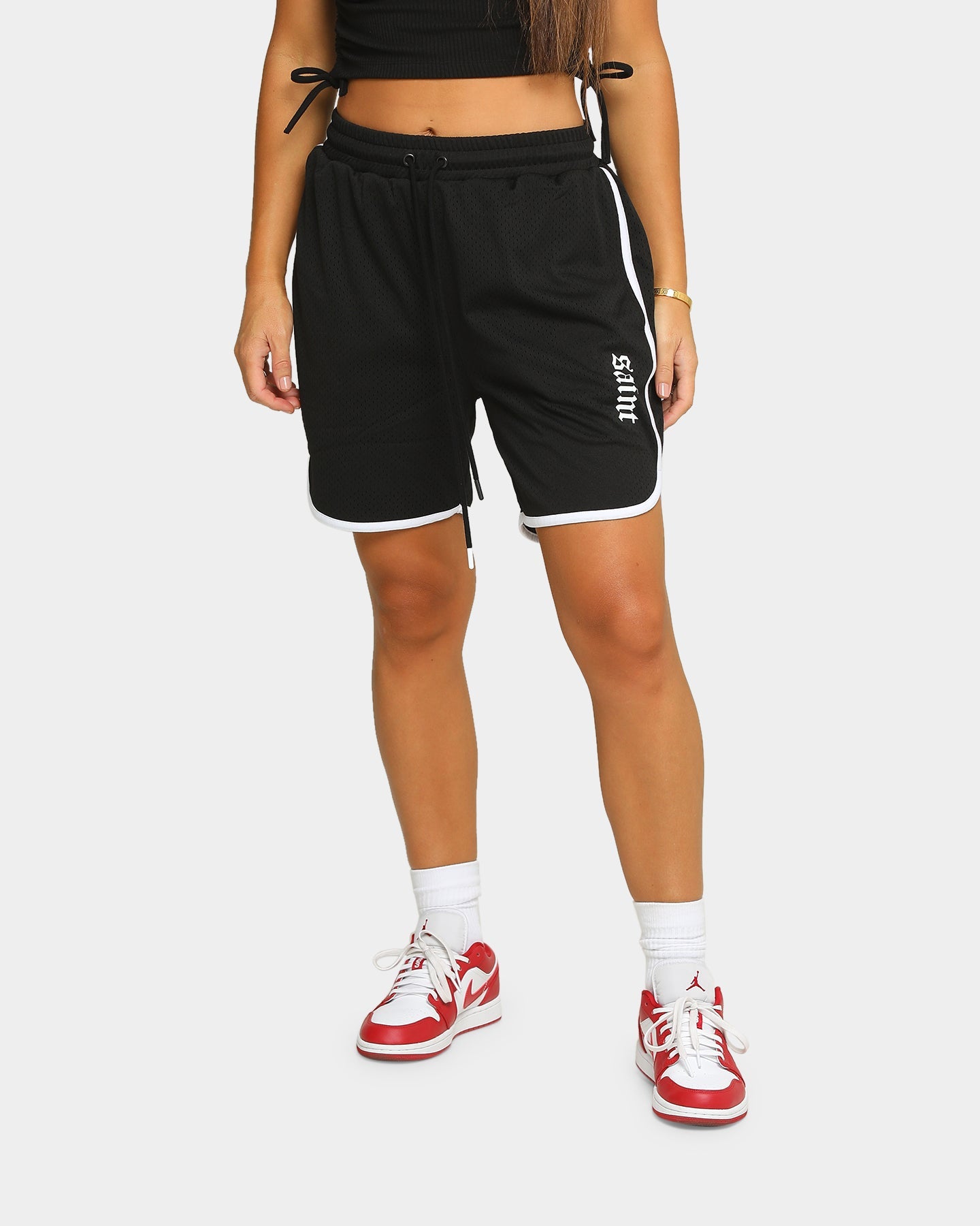 Saint Morta Era Mesh Basketball Short Black/White