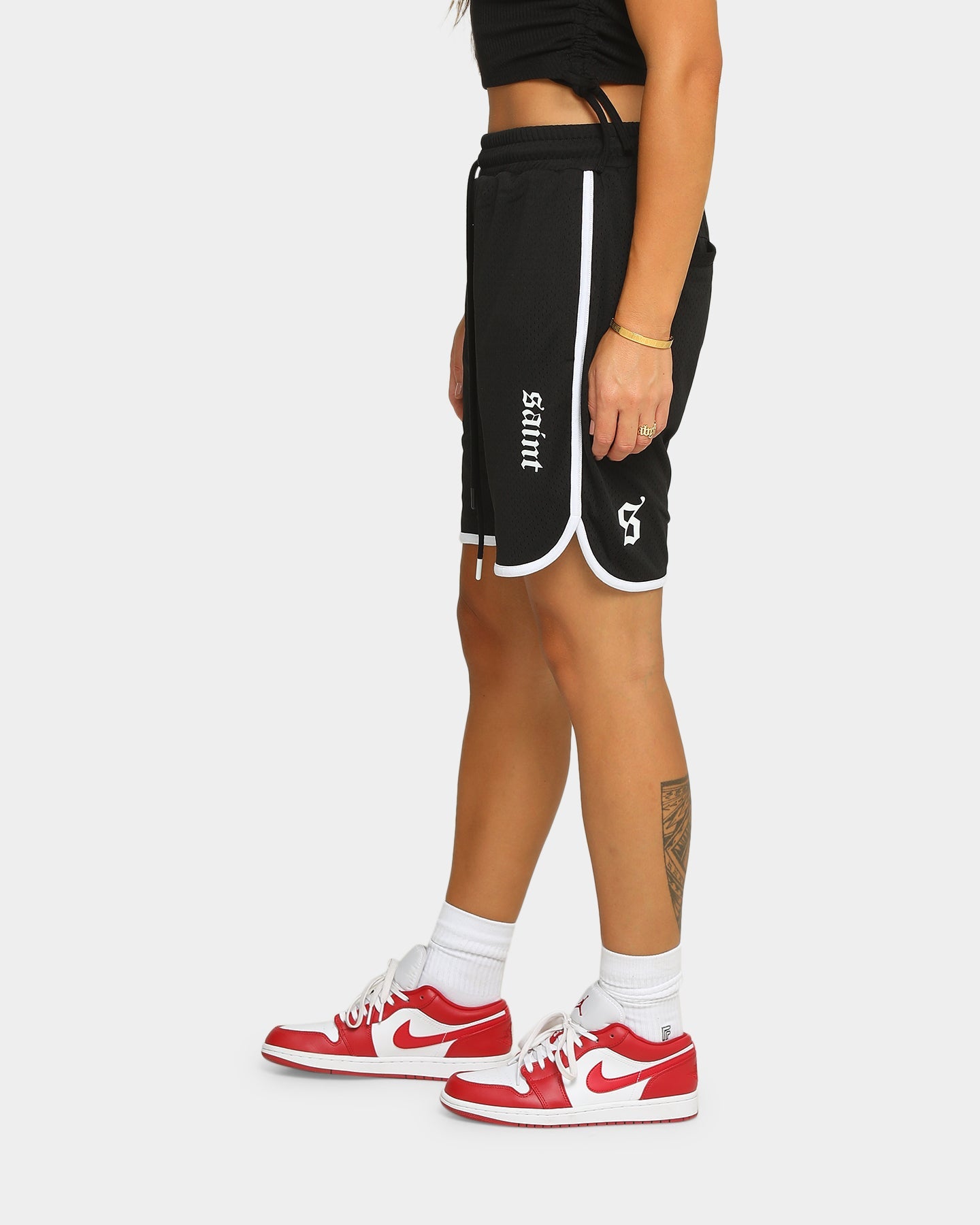 Saint Morta Era Mesh Basketball Short Black/White