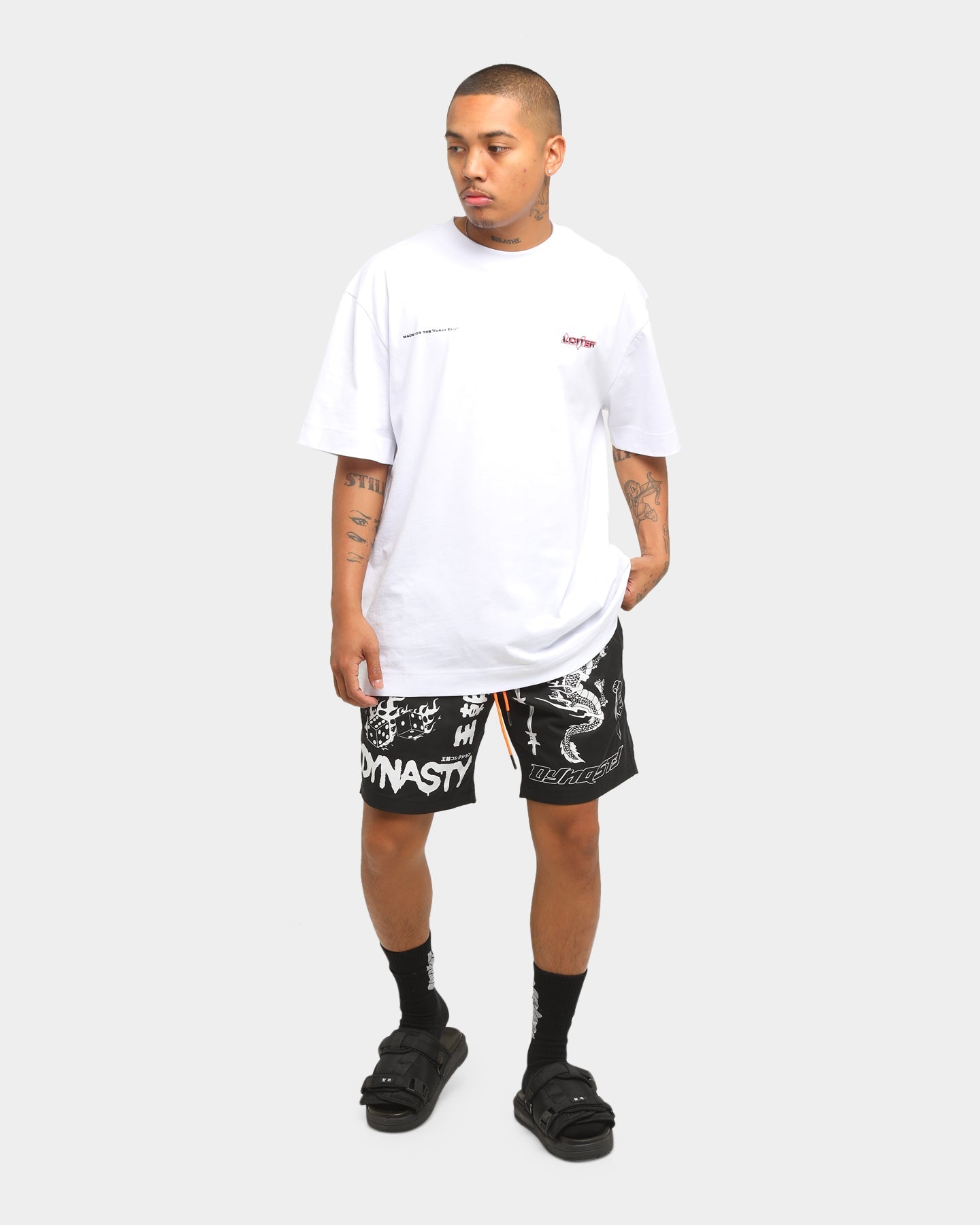 Loiter NYC Men's Dragon Dynasty Multi Logo Short Black