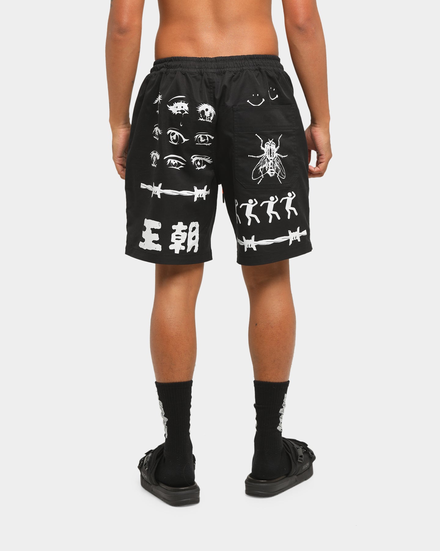 Loiter NYC Men's Dragon Dynasty Multi Logo Short Black