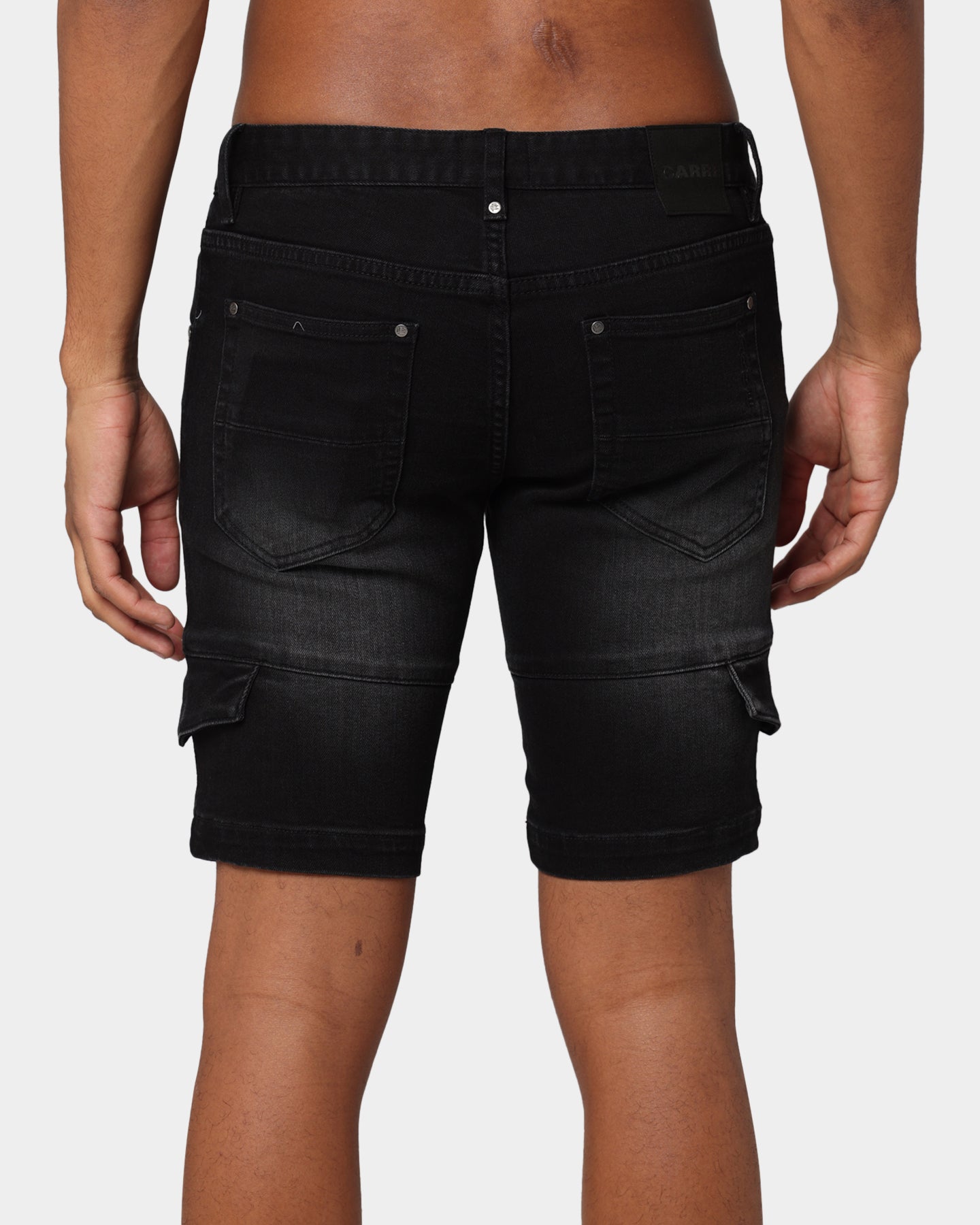 Carré Sommet Jean Cargo Short Black