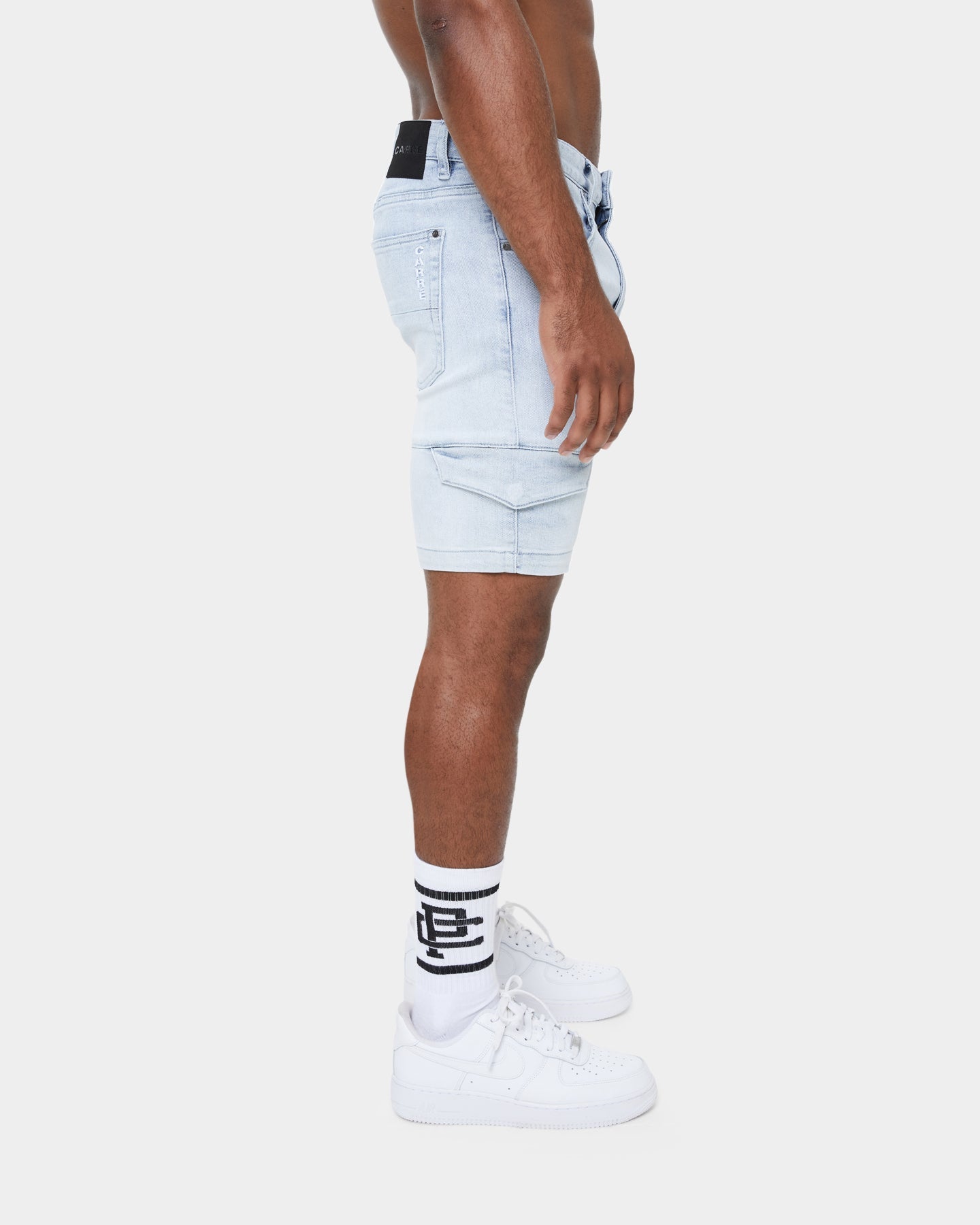 Carré Sommet Jean Cargo Short Light Blue Denim