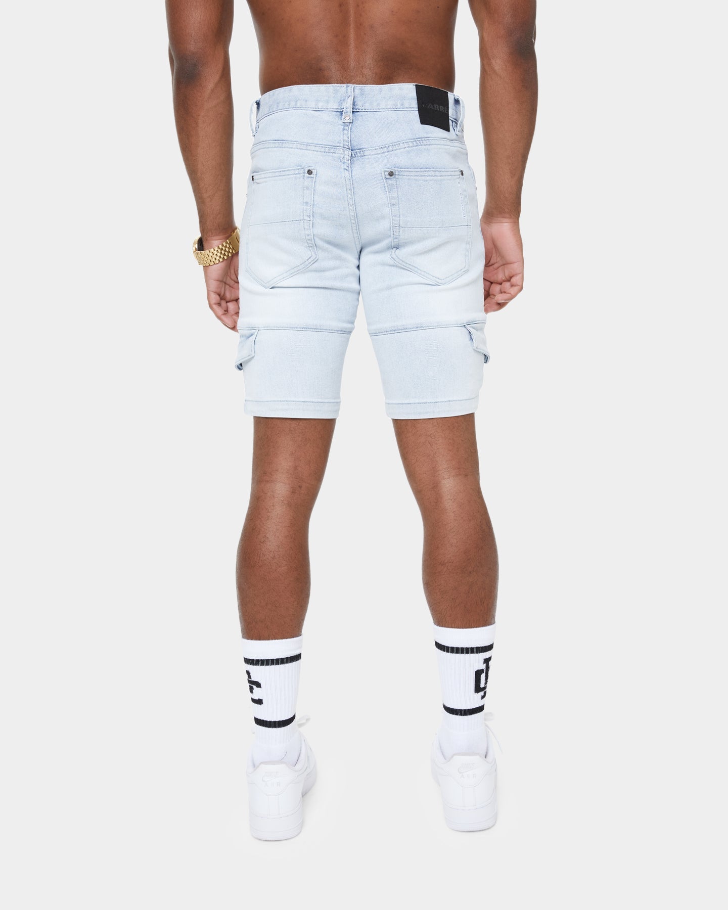 Carré Sommet Jean Cargo Short Light Blue Denim