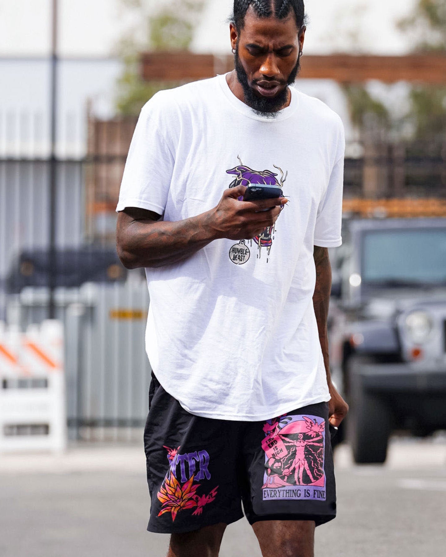 Loiter Trippy Walk Shorts Black