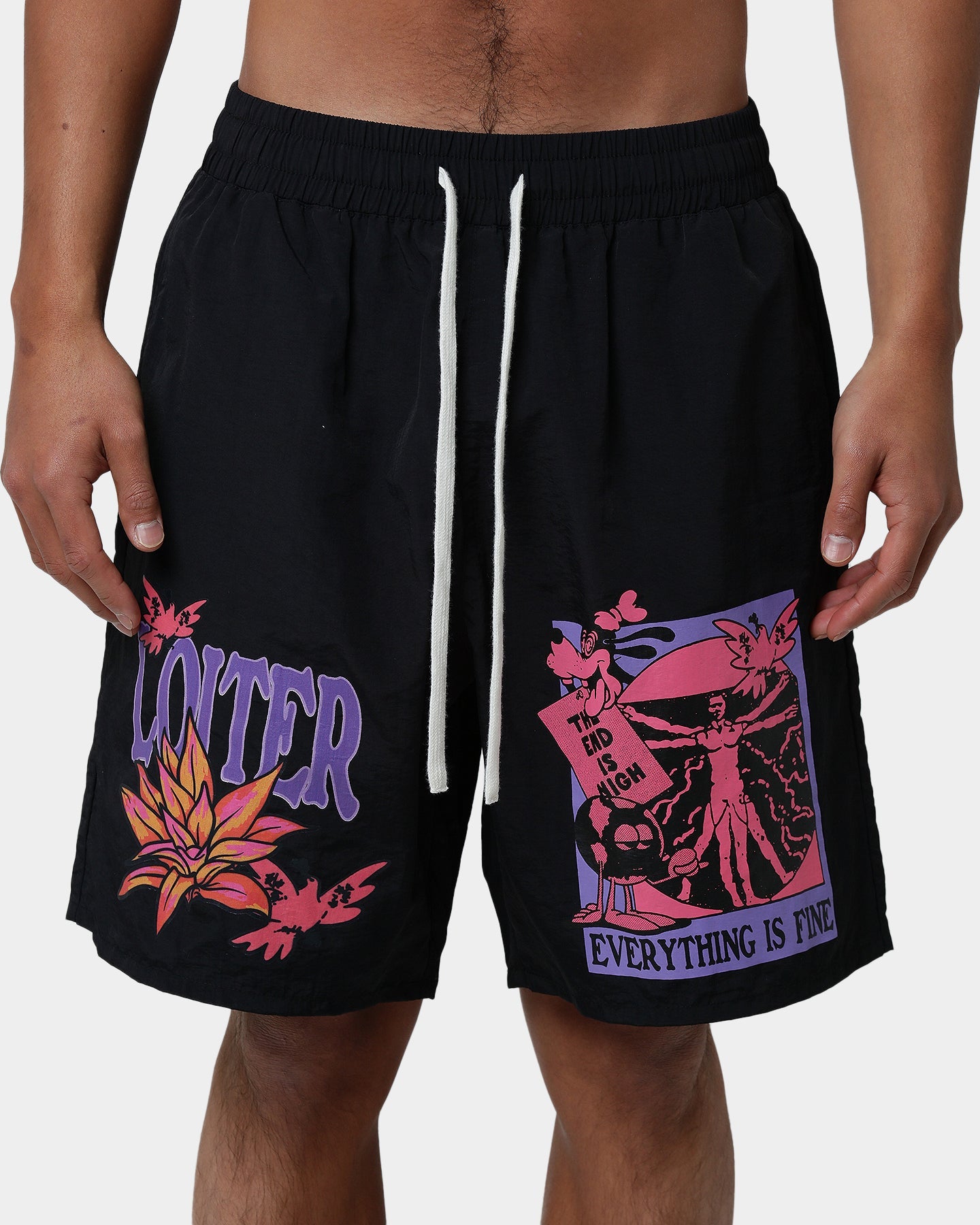 Loiter Trippy Walk Shorts Black