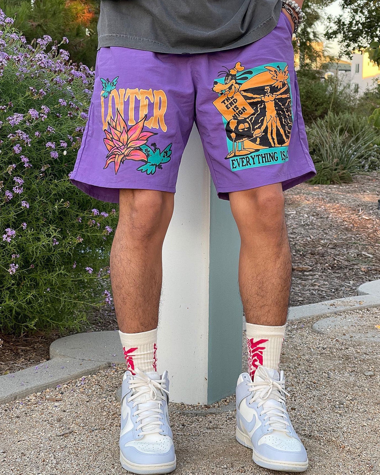 Loiter Trippy Walk Shorts Purple