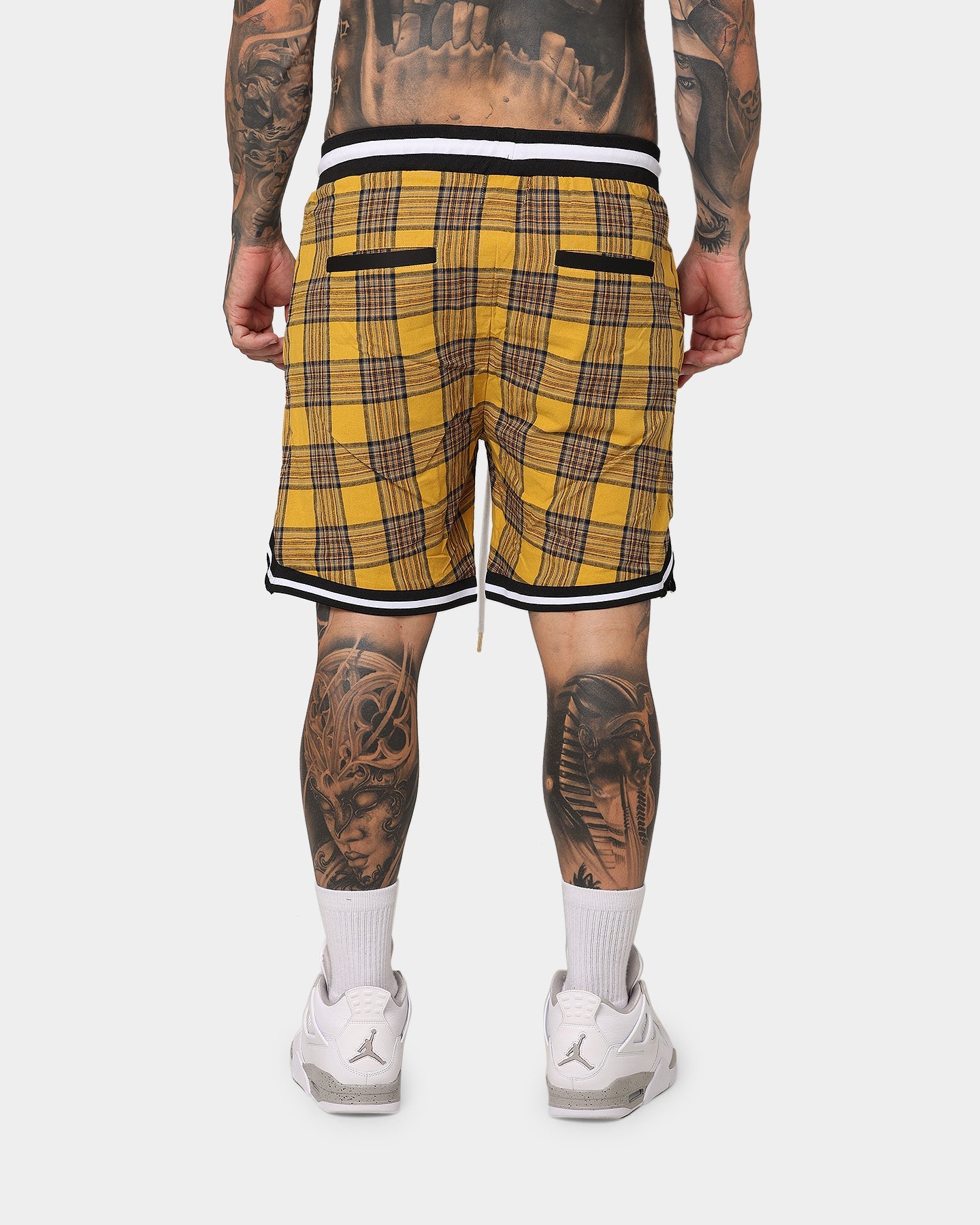 XXIII Tartan Basketball Shorts Yellow