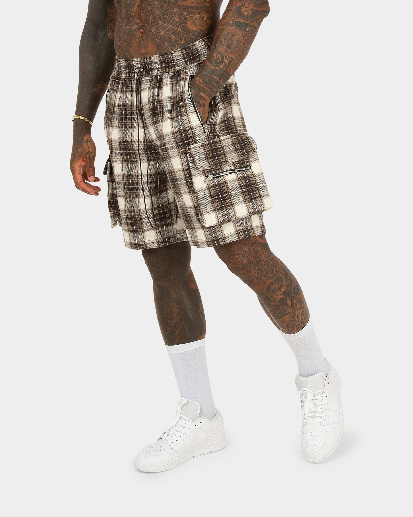XXIII Plaid Cargo Shorts Plaid