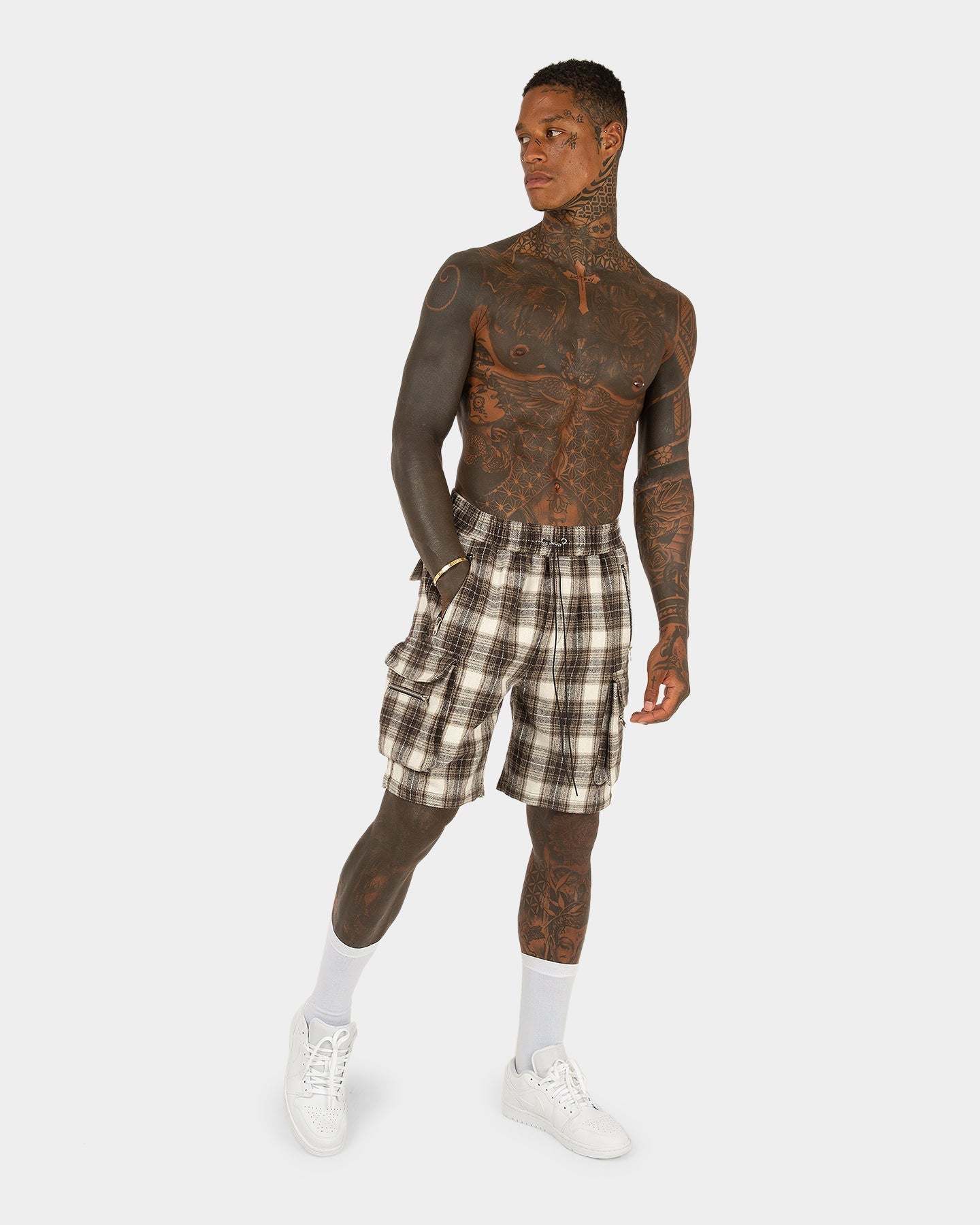 XXIII Plaid Cargo Shorts Plaid