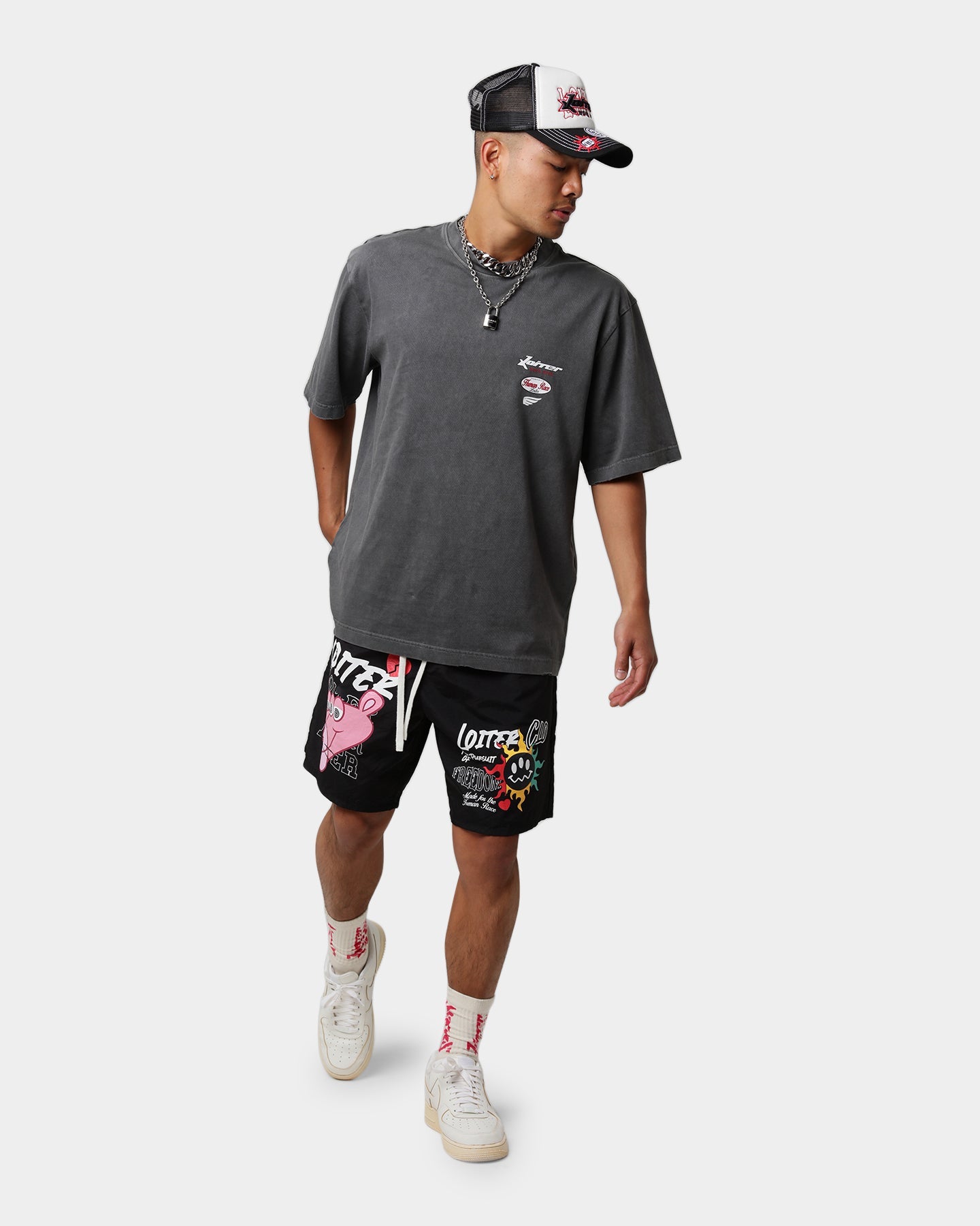 Loiter Freedom Multi Logo Shorts Black