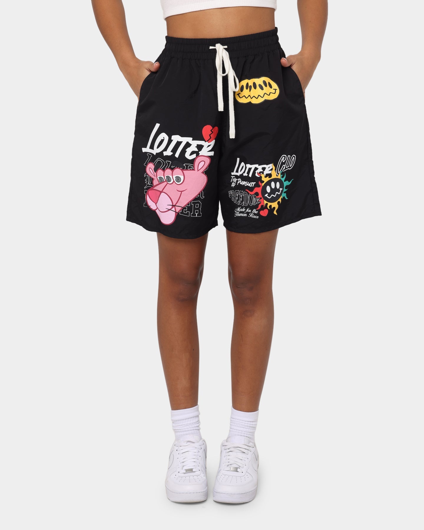 Loiter Freedom Multi Logo Shorts Black