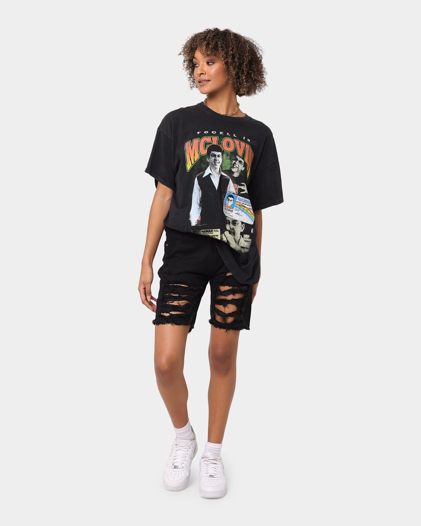 XXIII Women's Sugar Distressed Denim Short Black