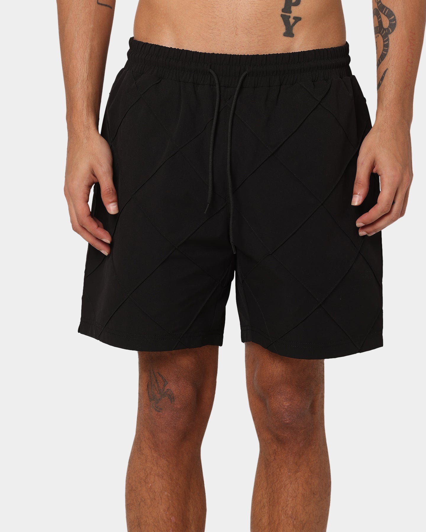 XXIII Tariq Quilted Beach Shorts Black