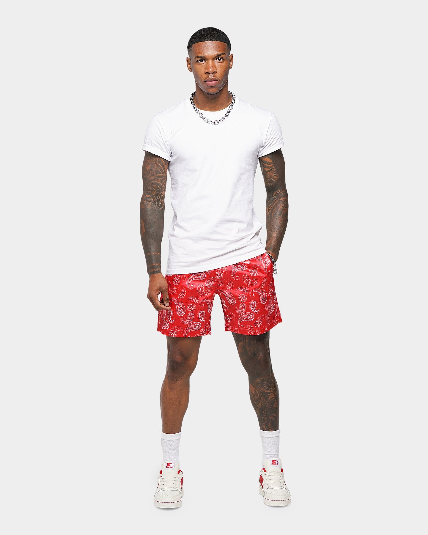 XXIII Elijah Satin Shorts Red