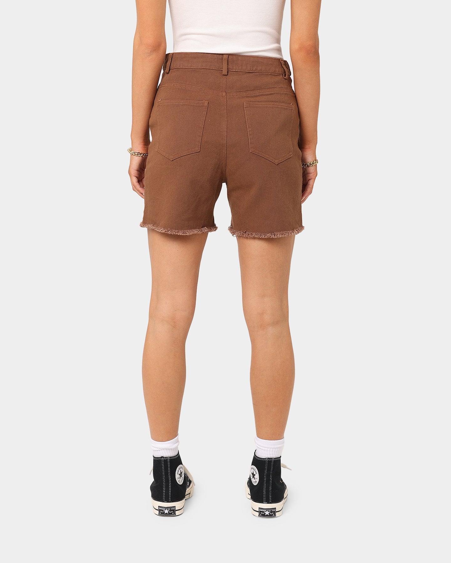 XXIII Women's Asher Brown Denim Shorts Brown