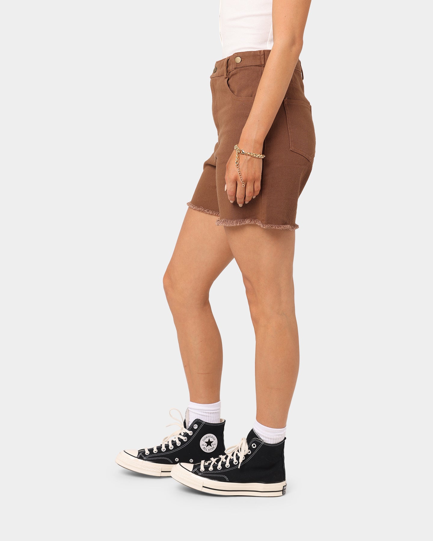 XXIII Women's Asher Brown Denim Shorts Brown