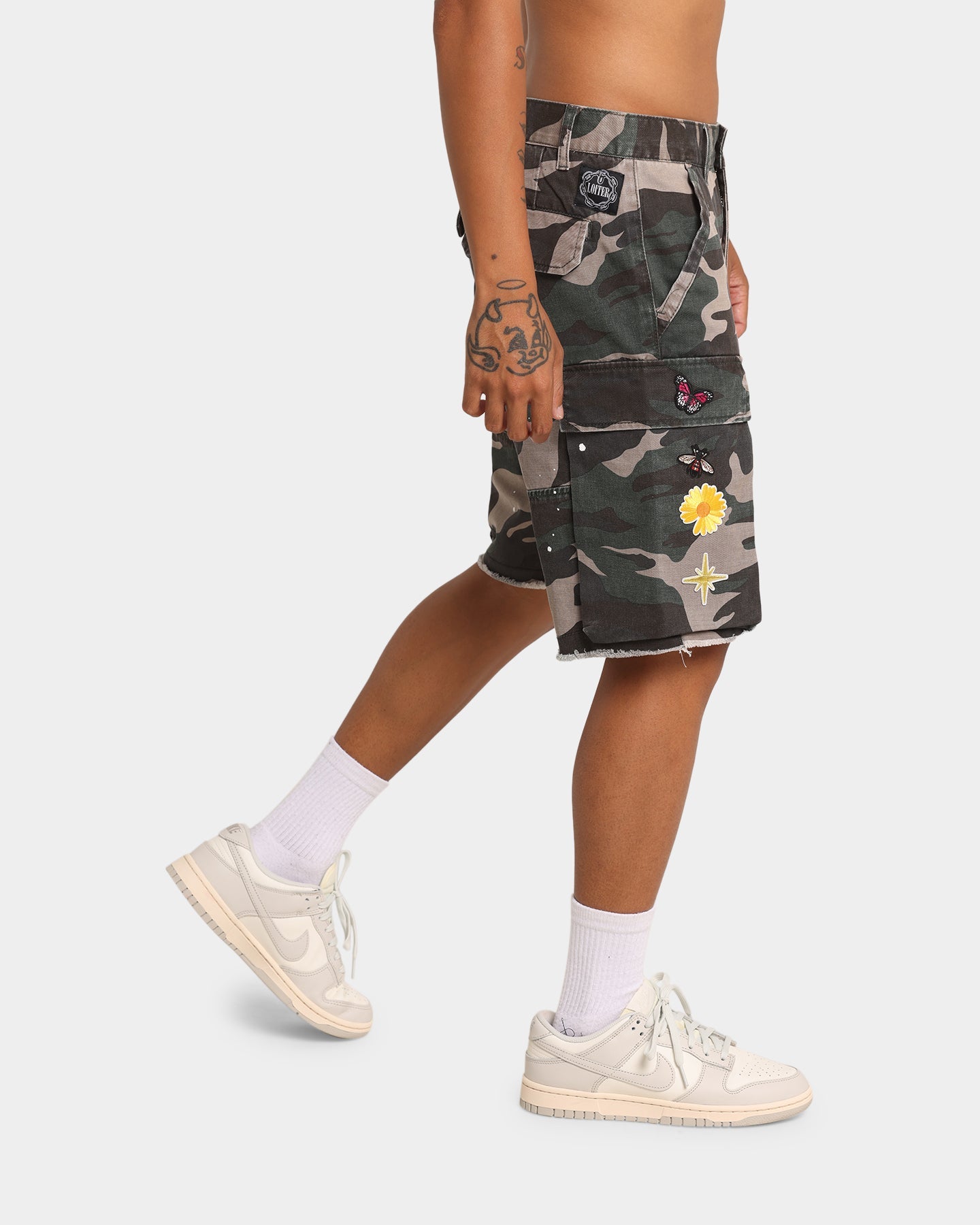 Loiter Conflict Cargo Shorts Woodland Camo