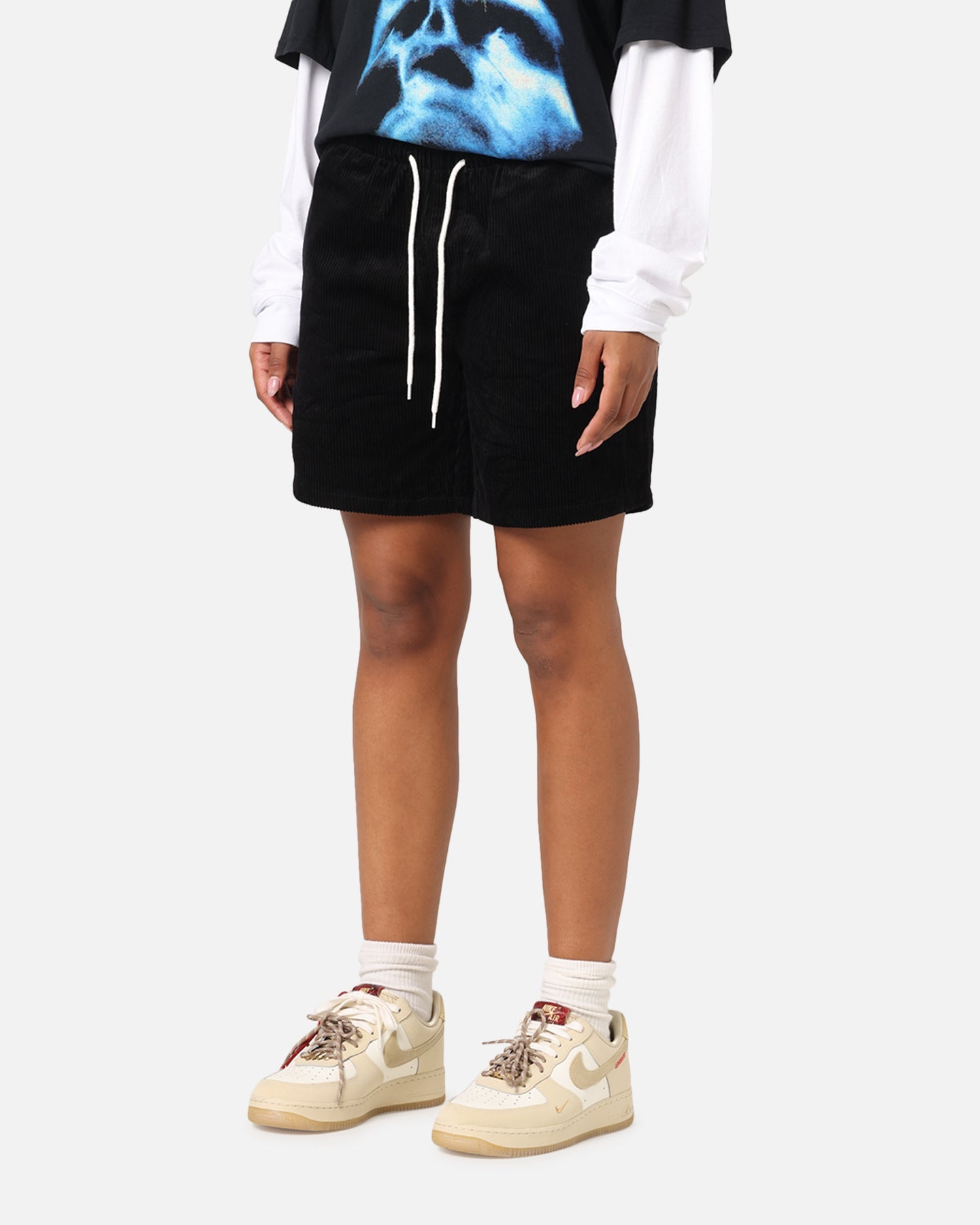 XXIII Riven Cord Shorts Black