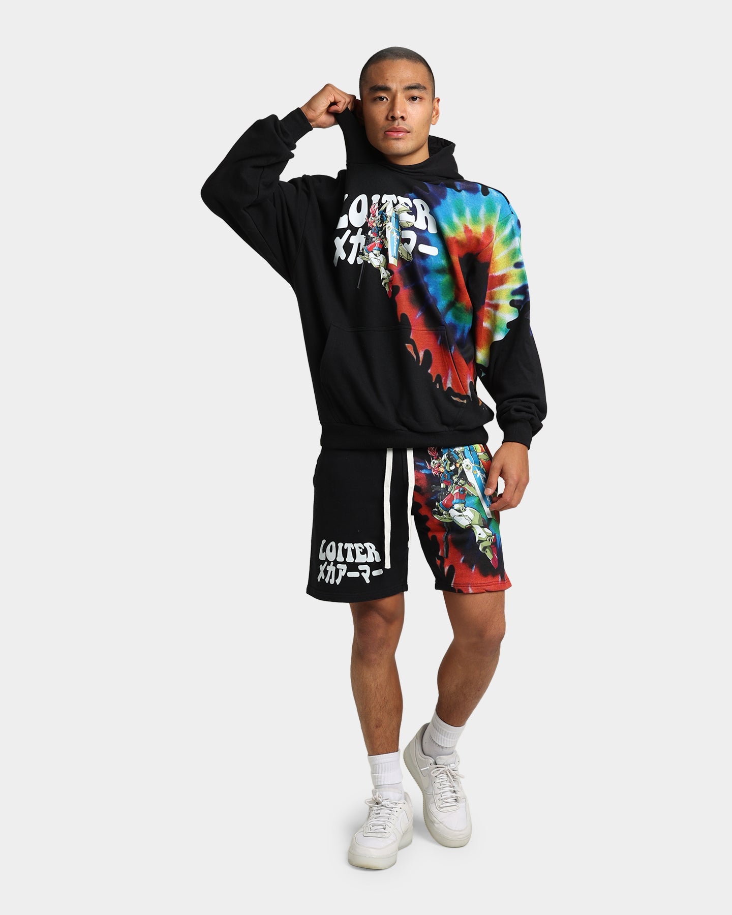 Loiter Eternal Tie Dye Shorts Black