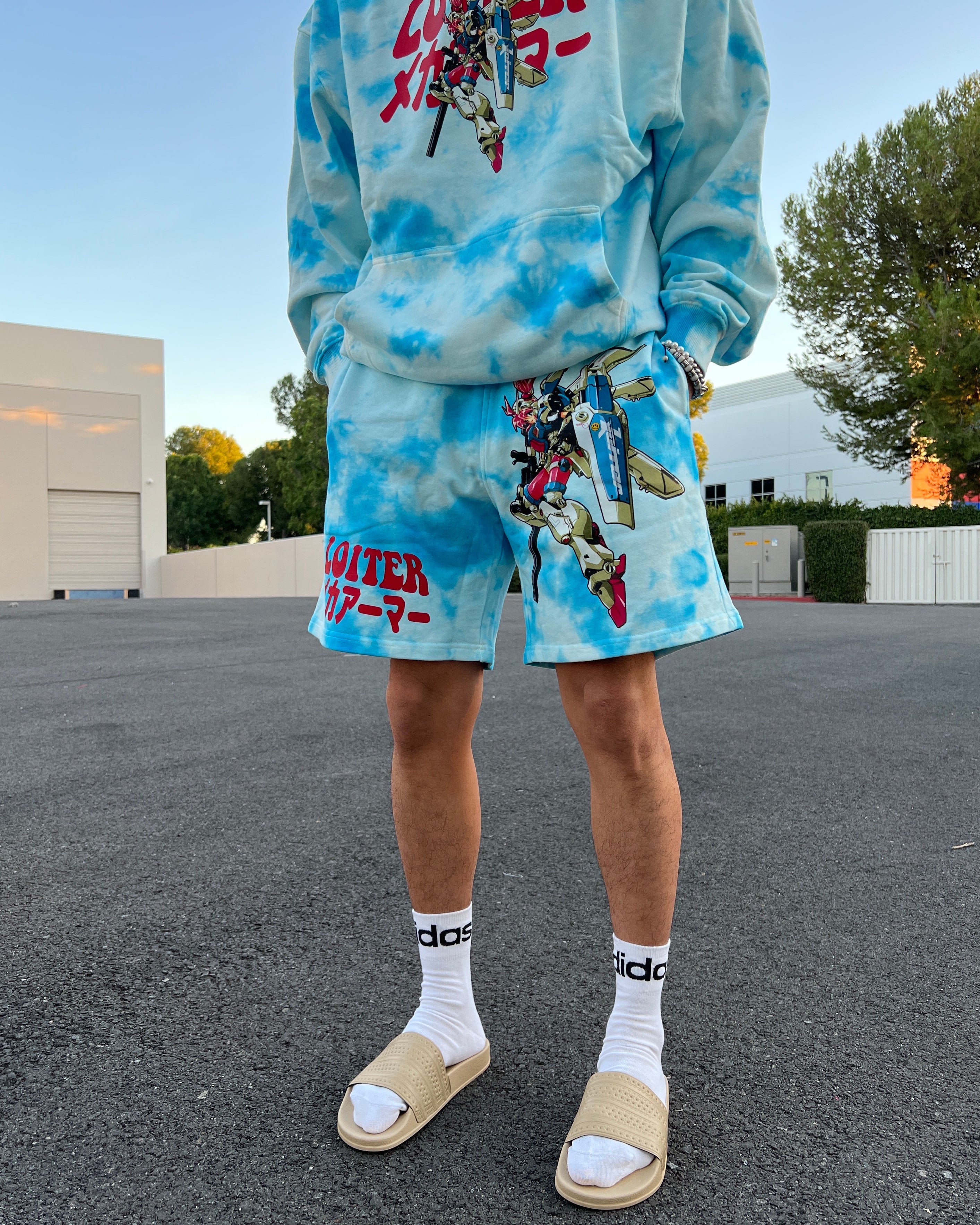 Loiter Eternal Tie Dye Shorts Blue