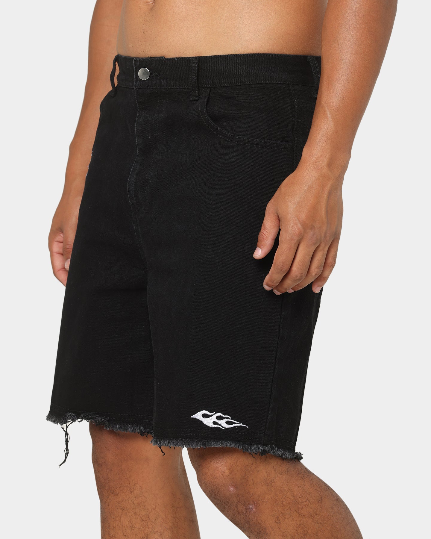 Loiter Freedom Skate Denim Shorts Black