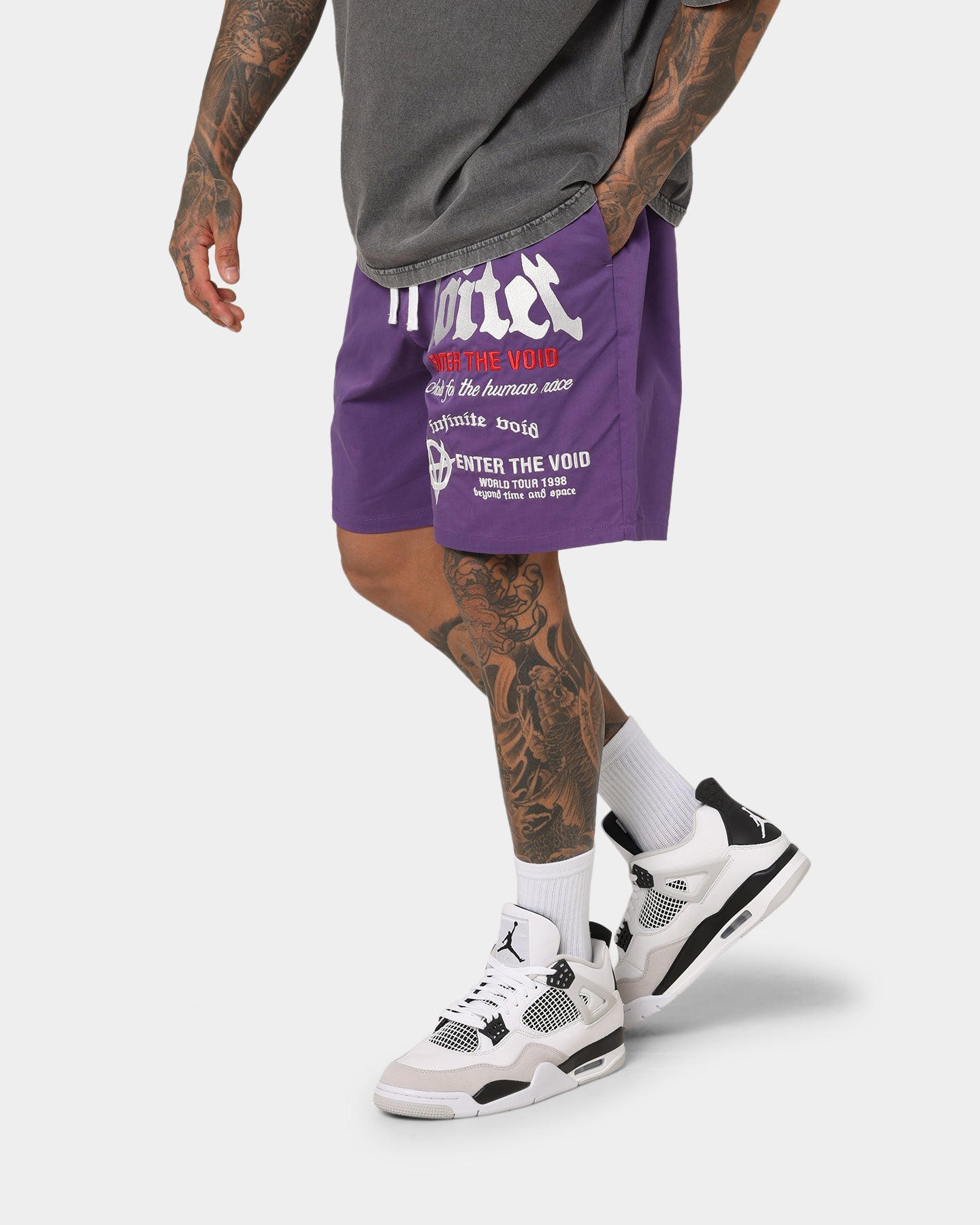 Loiter Void Multi Logo Walk Shorts Purple