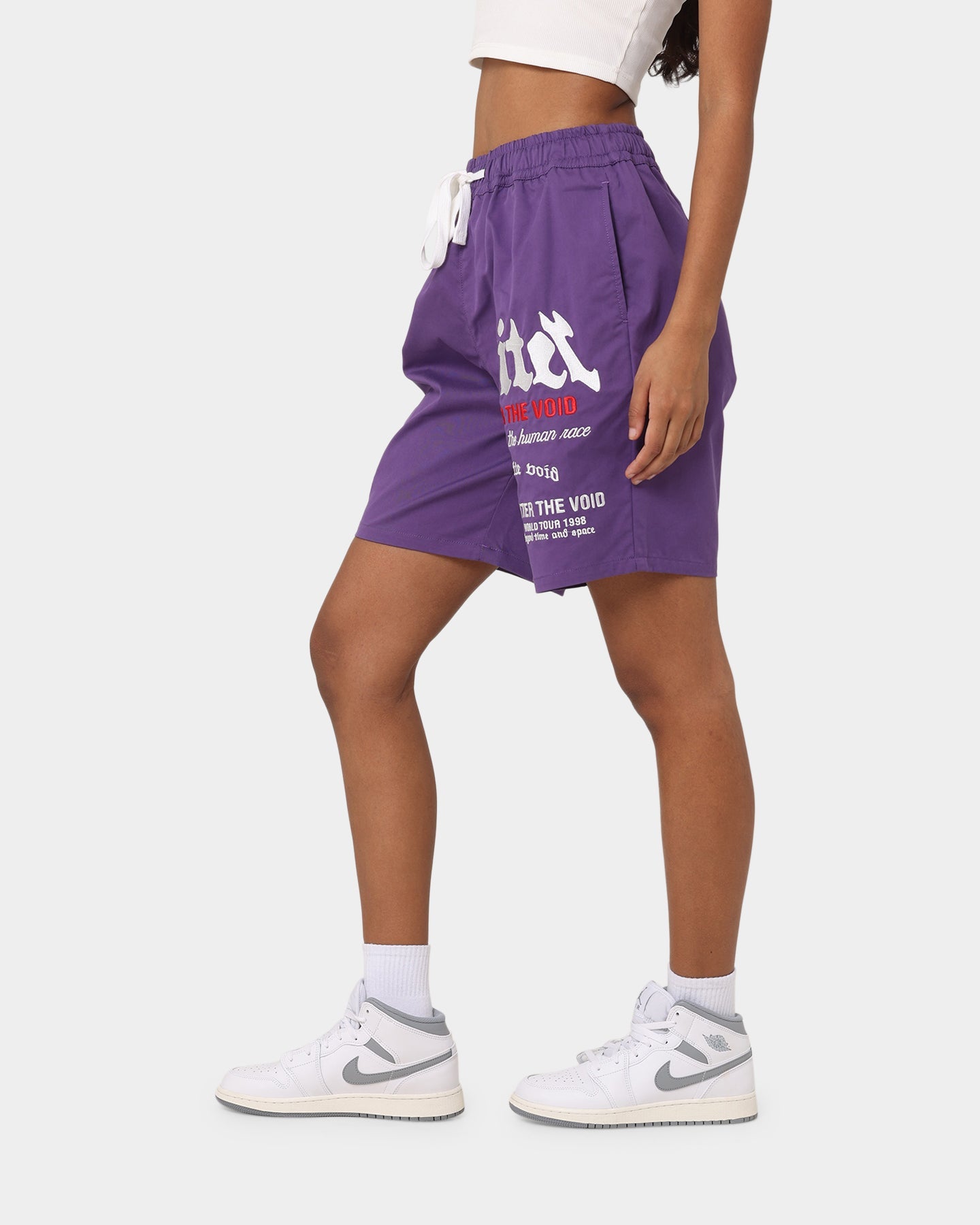 Loiter Void Multi Logo Walk Shorts Purple