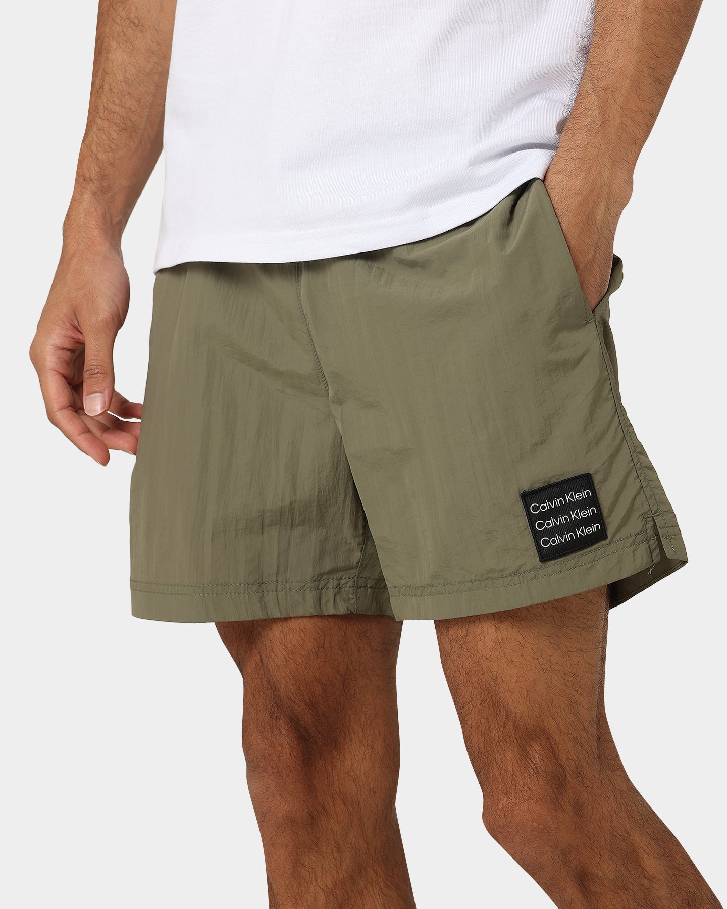 Calvin Klein Medium Drawstring Shorts New Basil