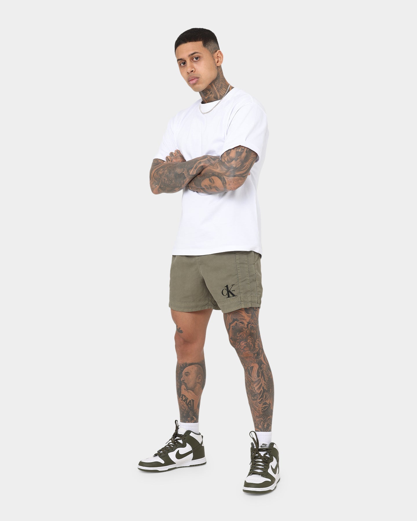 Calvin Klein Medium Drawstring Shorts New Basil