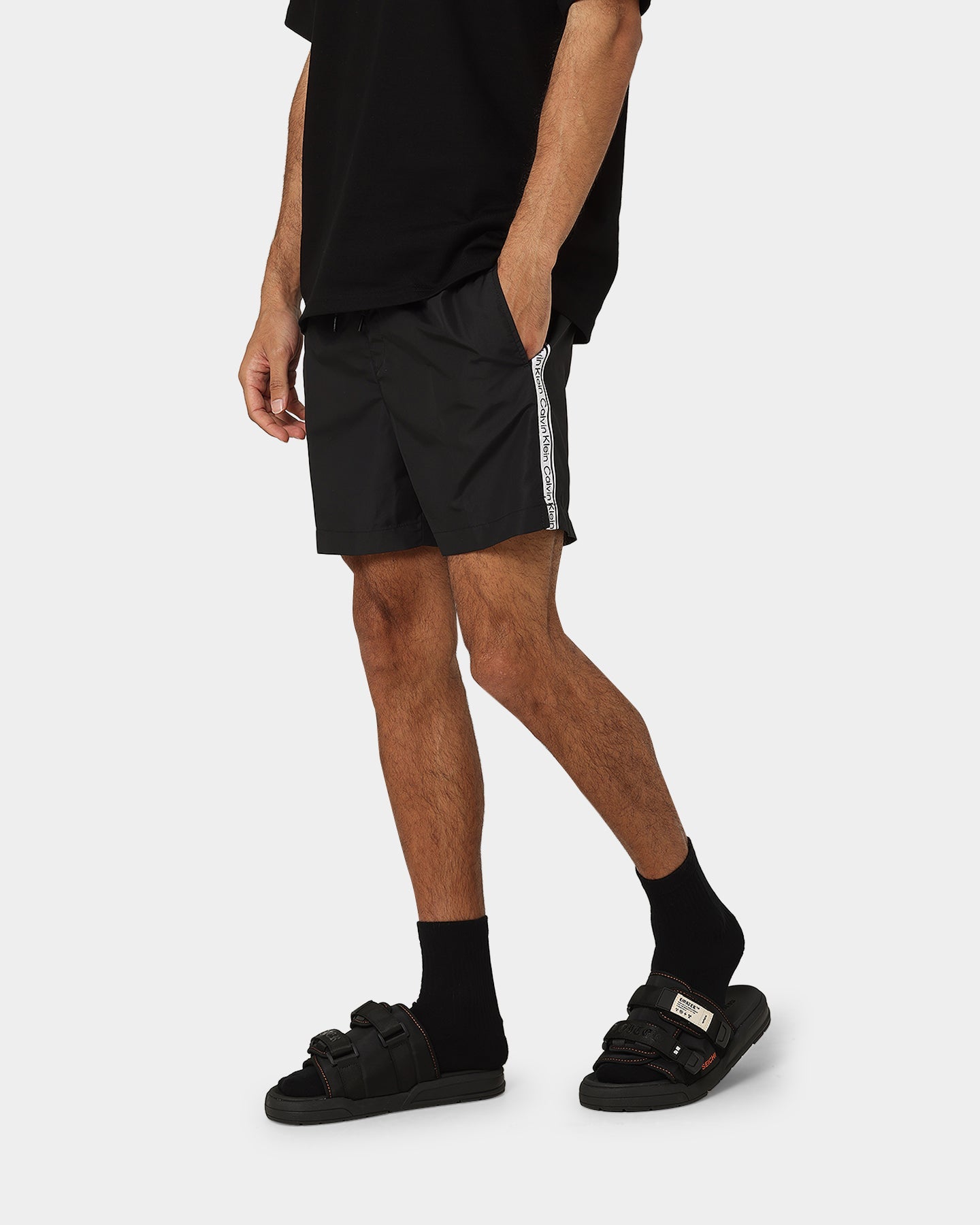 Calvin Klein Medium Drawstring Shorts Pvh Black