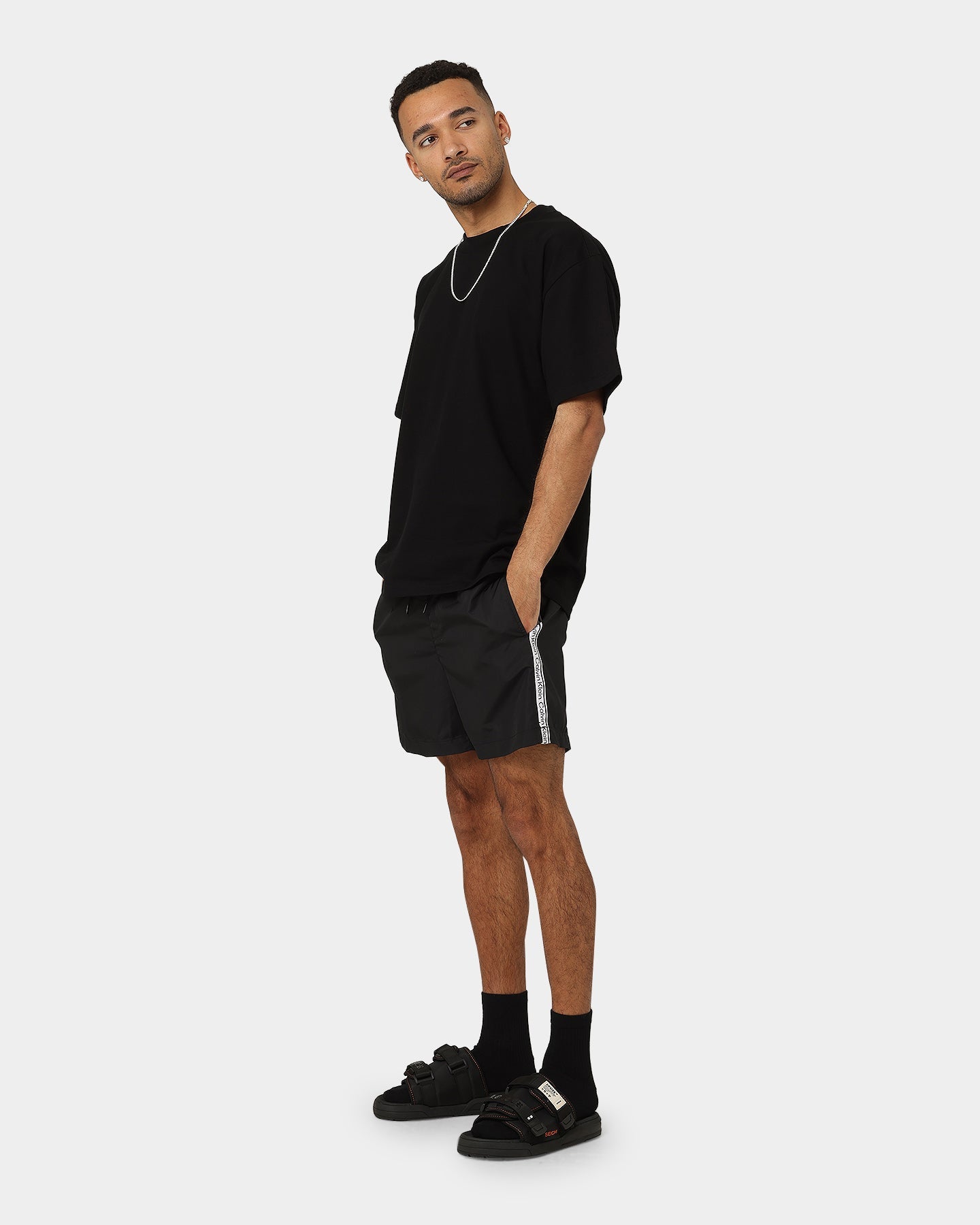 Calvin Klein Medium Drawstring Shorts Pvh Black