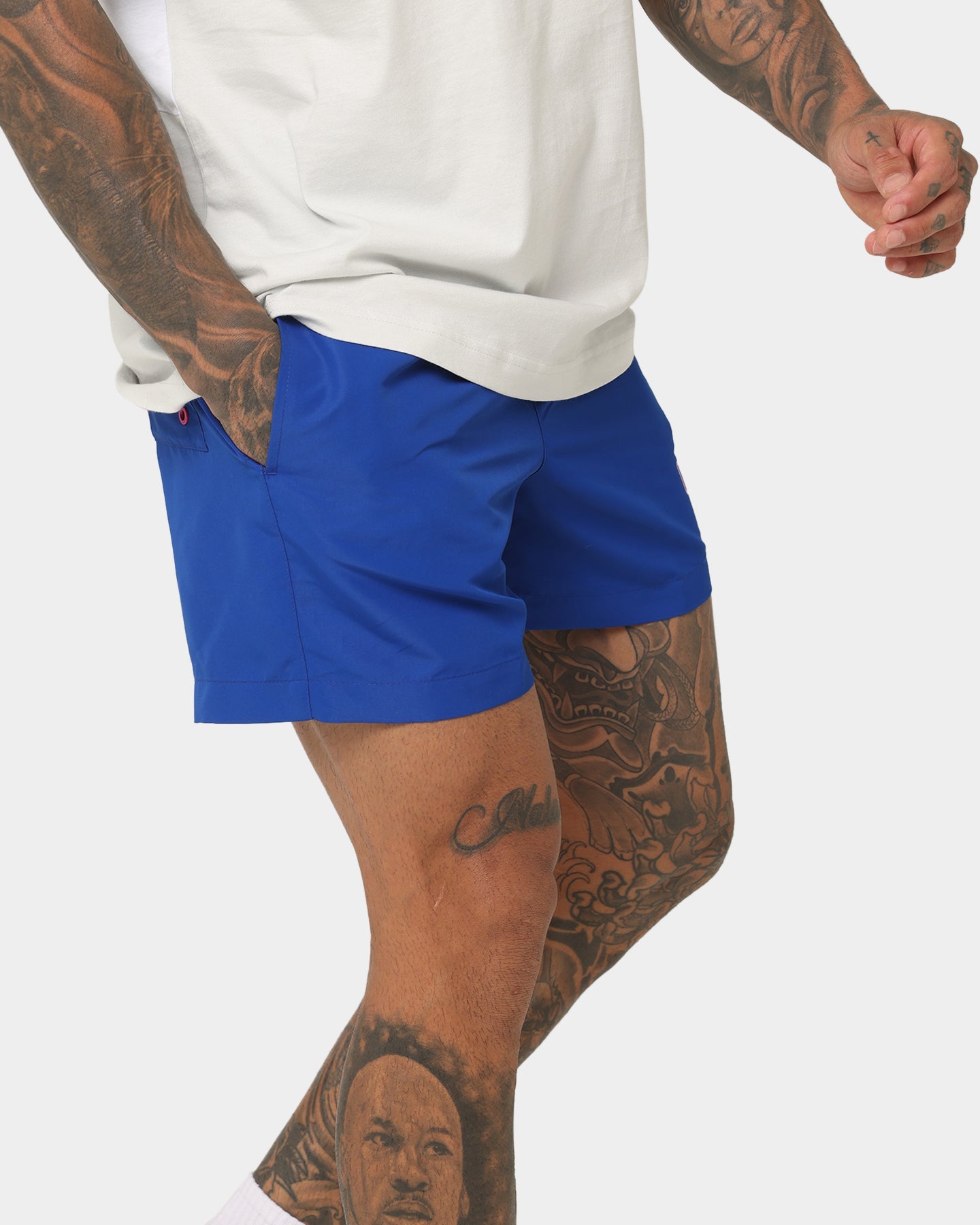 Calvin Klein Medium Double Waistband Swim Shorts Cobalt
