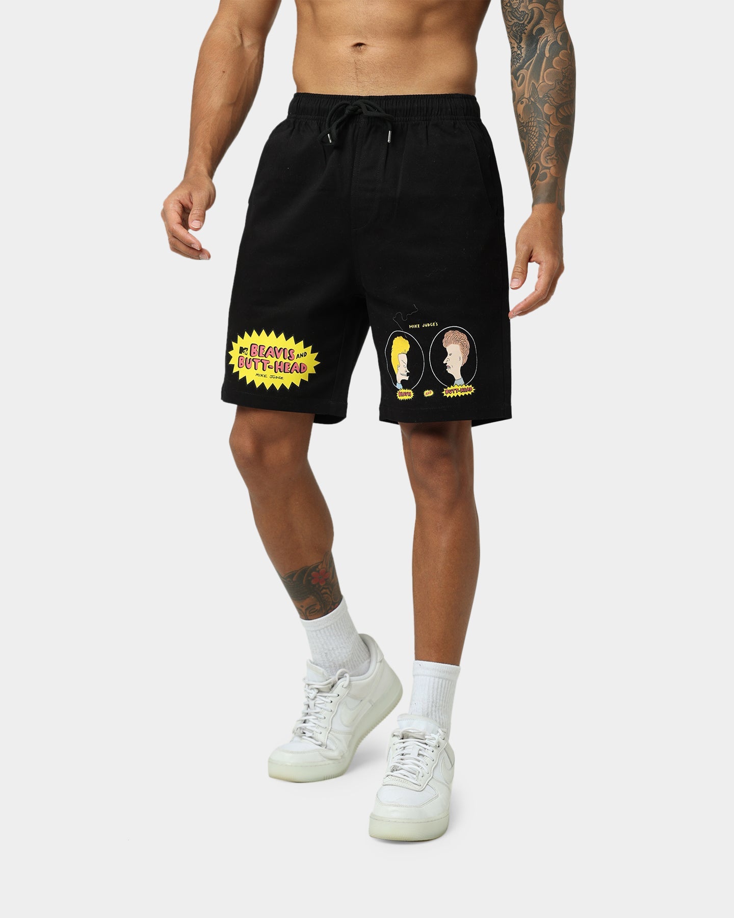 American Thrift American Thrift X Beavis & Butthead Opening Face Shorts Black