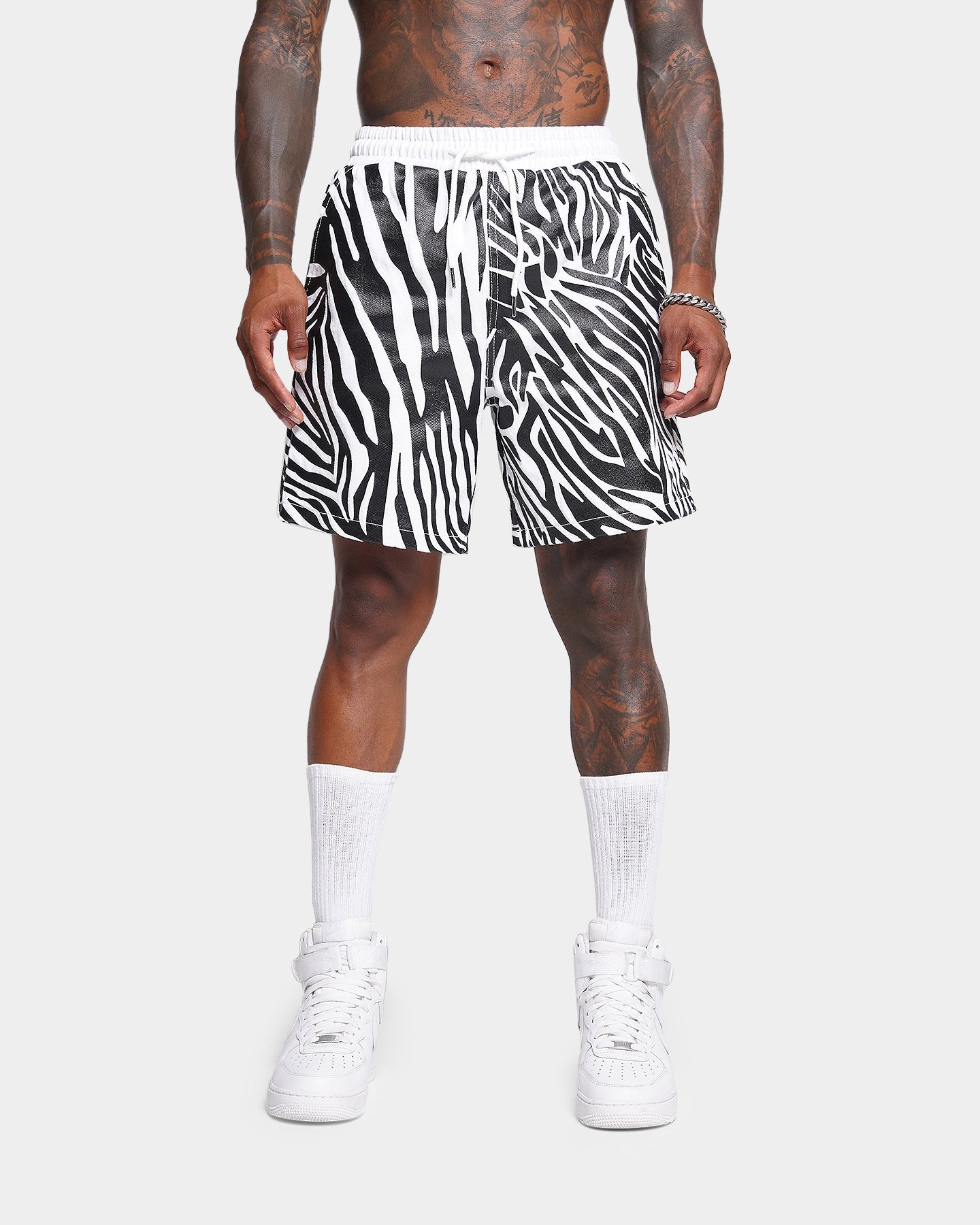 XXIII Zahra Zebra Denim Shorts Zebra