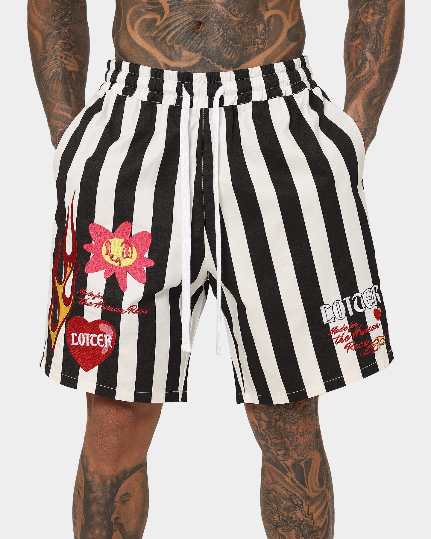 Loiter Sanctuary Walk Shorts Black/White
