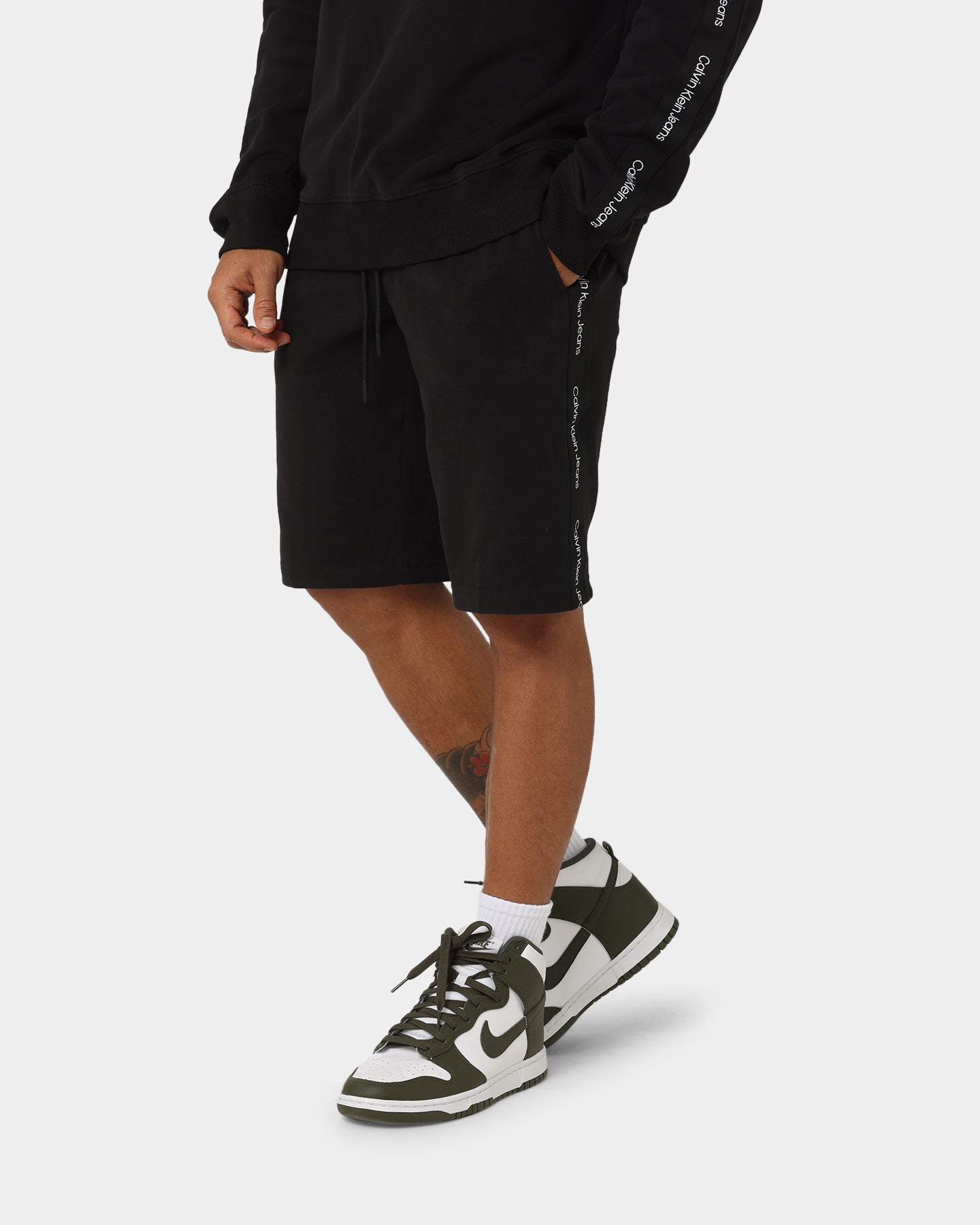 Calvin Klein Contrast Tape HWK Shorts CK Black
