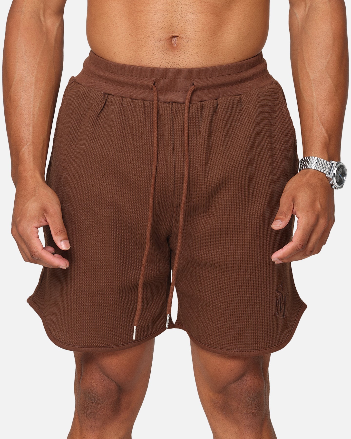 Saint Morta Waffle Shorts Brown