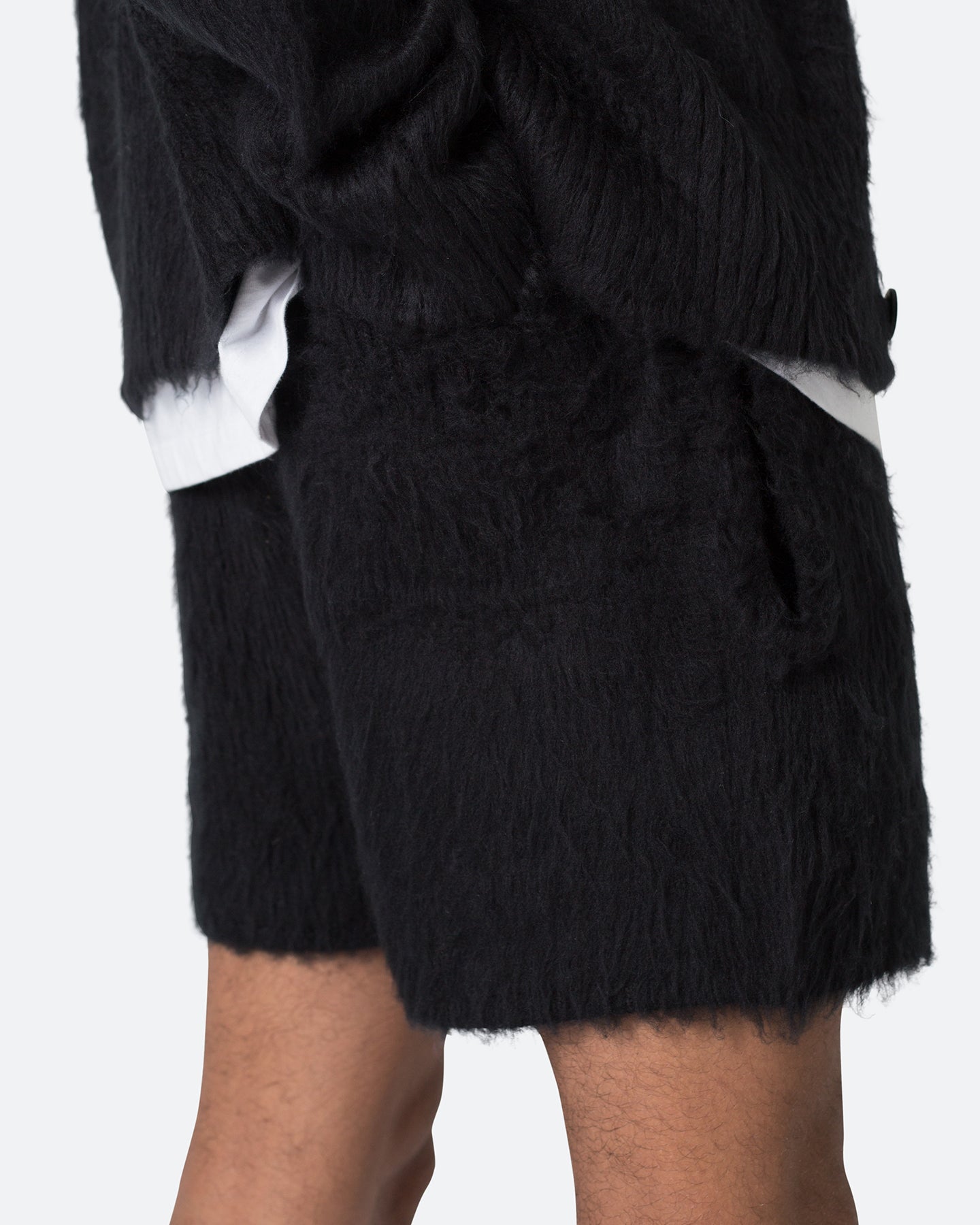 MNML Fuzzy Sweat Shorts Black