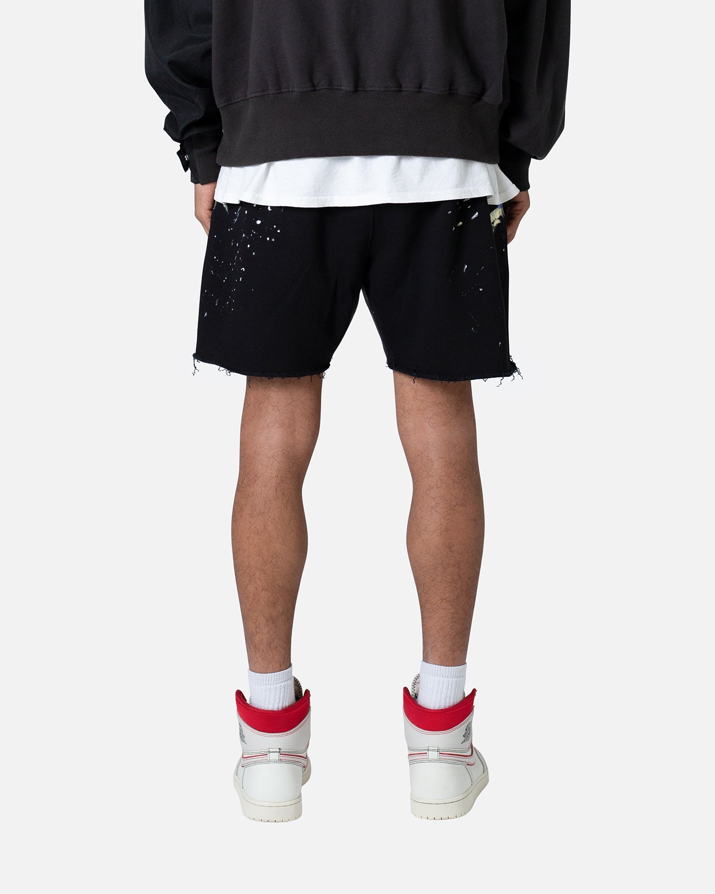 MNML Contrast Paneled Sweatshorts Black