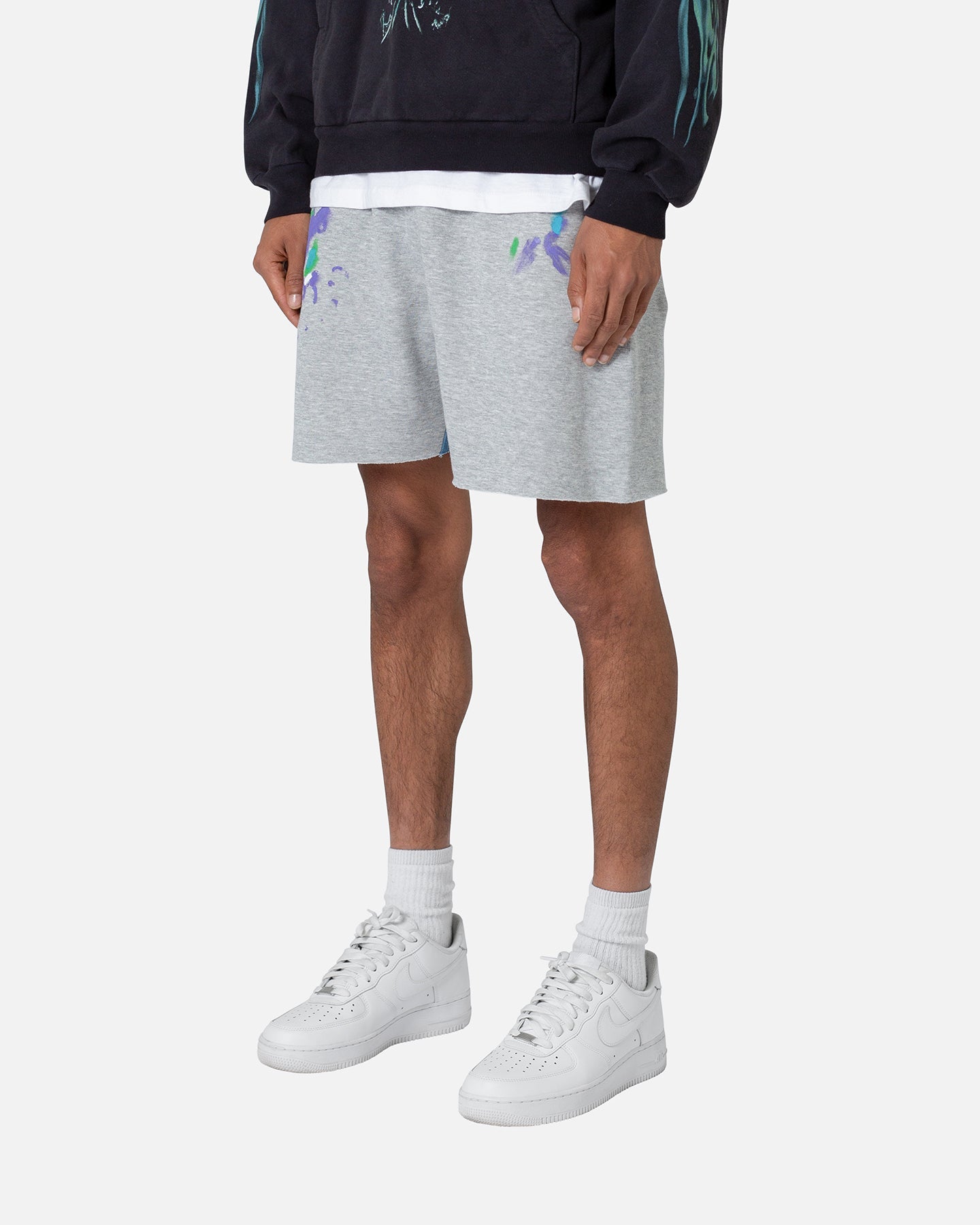 MNML Contrast Paneled Sweatshorts Grey