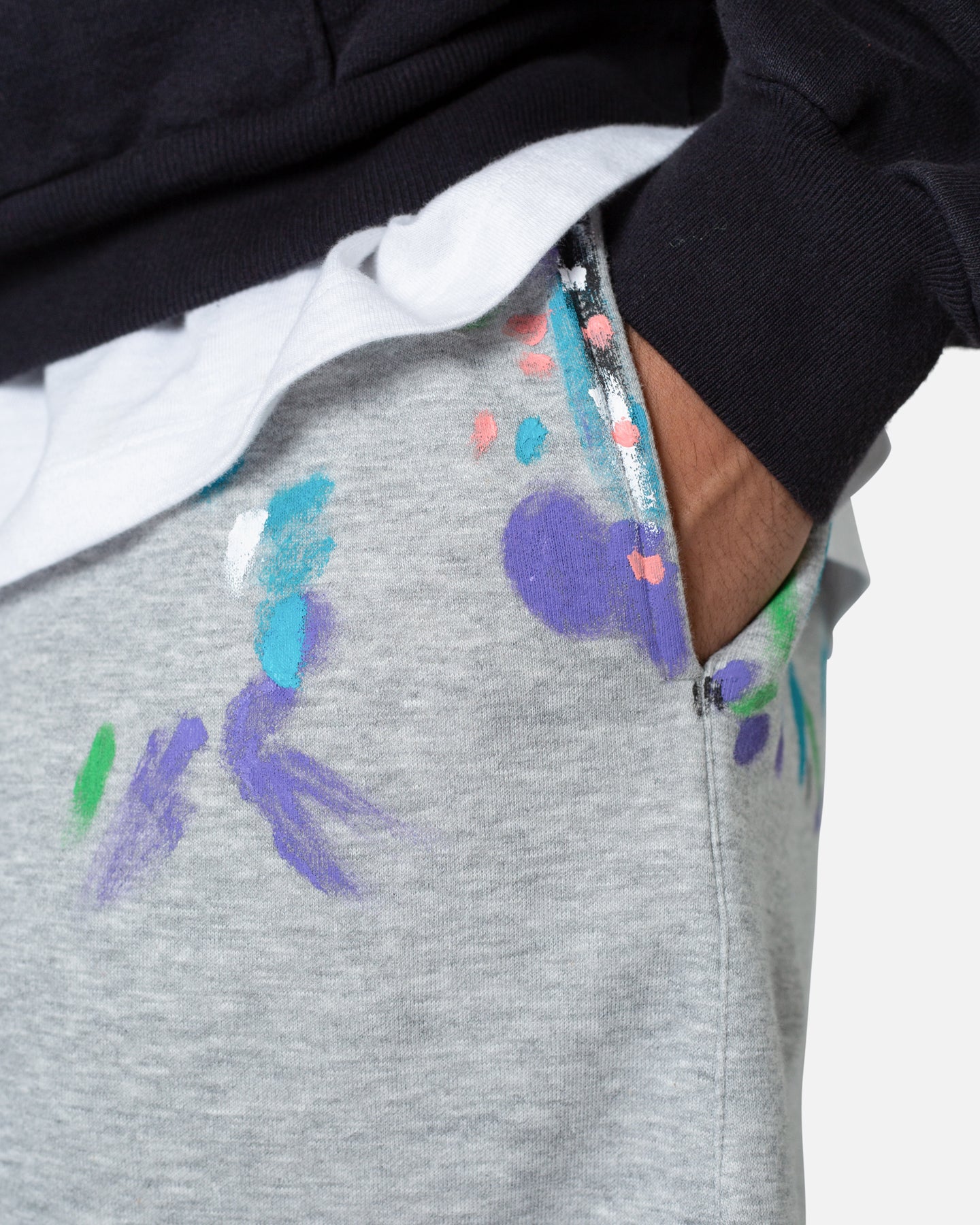 MNML Contrast Paneled Sweatshorts Grey