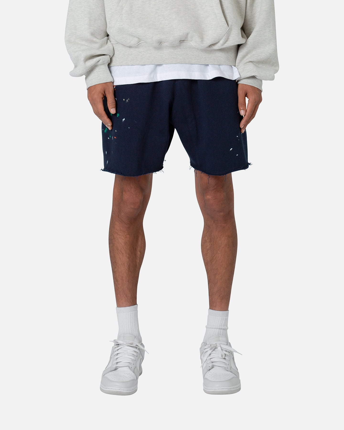 MNML Contrast Paneled Sweatshorts Navy