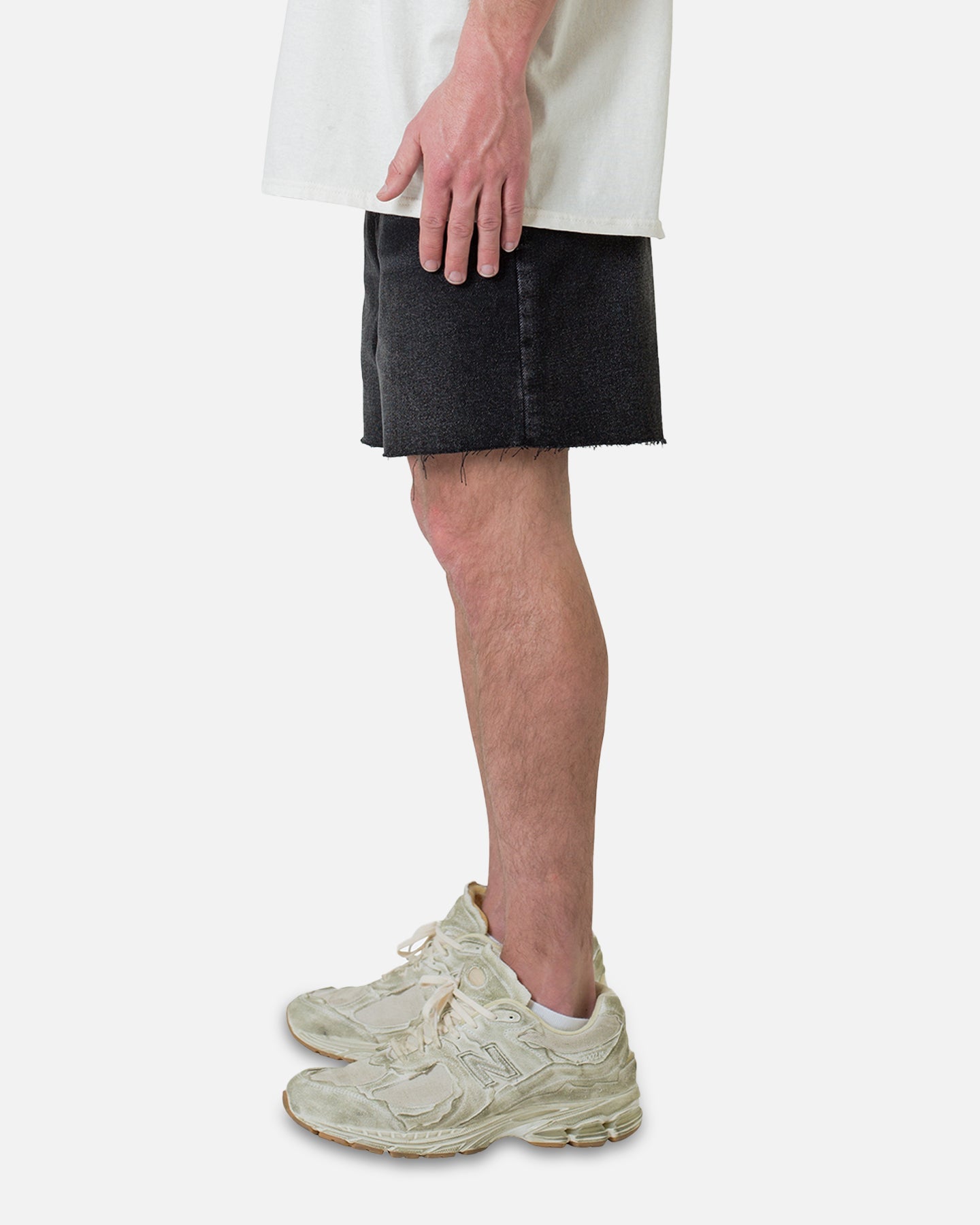 MNML Cut Off Denim Shorts Black