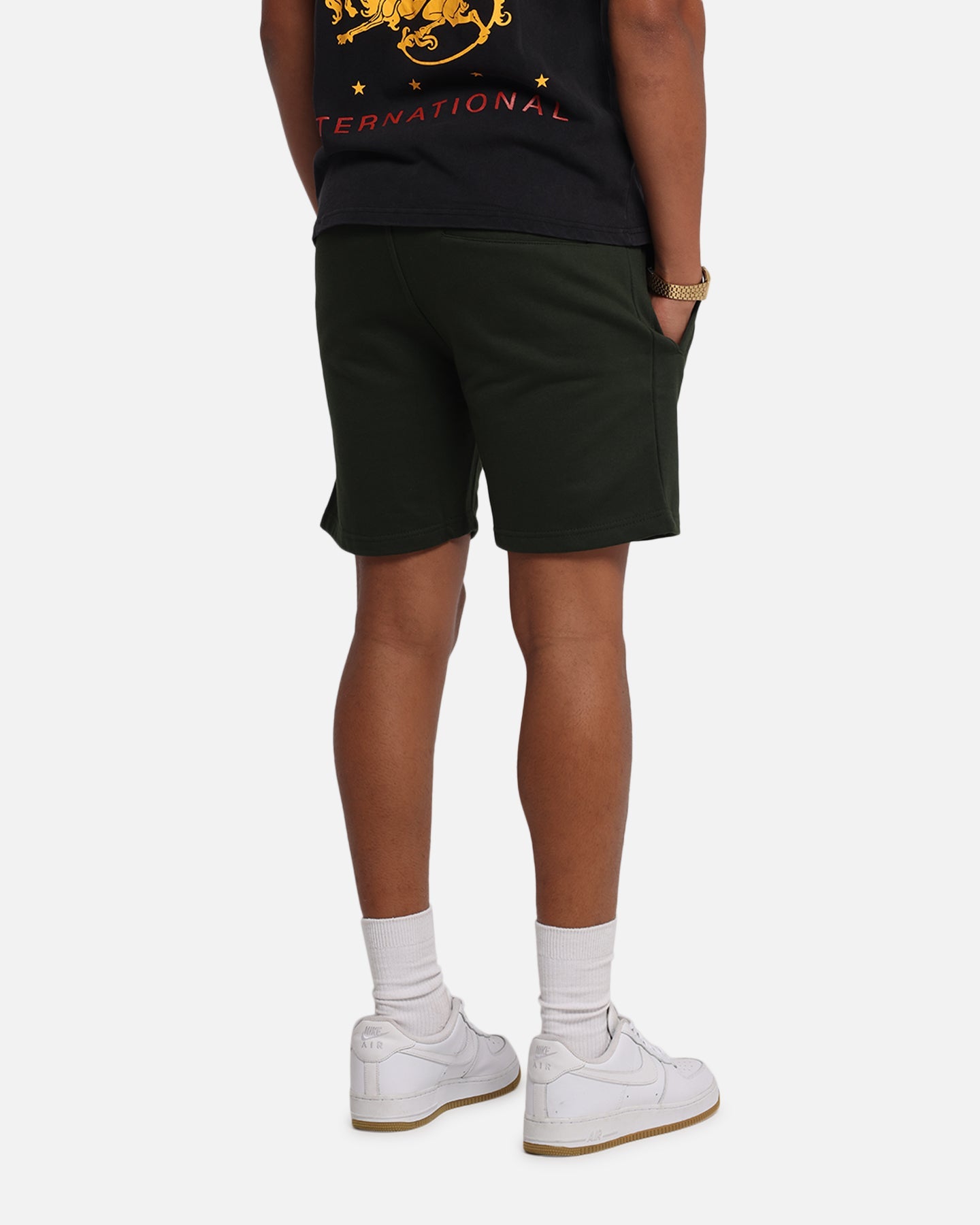 Carré Blanc Classic Sweat Shorts Dark Green